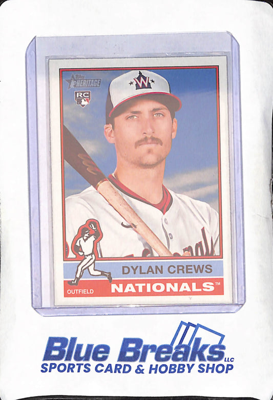 2025 Topps Heritage - Dylan Crews - Flipped Bat RC - Washington Nationals - Baseball - #247