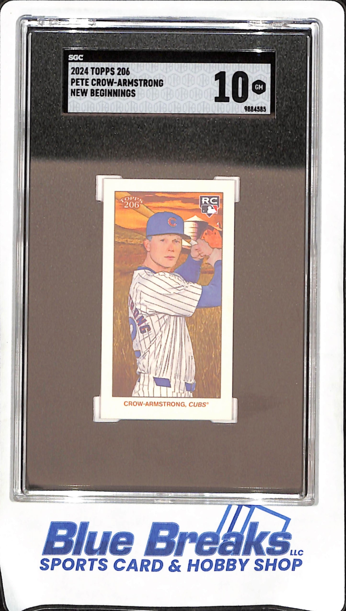 2024 Topps 206 - Pete Crow-Armstrong - New Beginnings RC - Chicago Cubs - Baseball - SGC 10