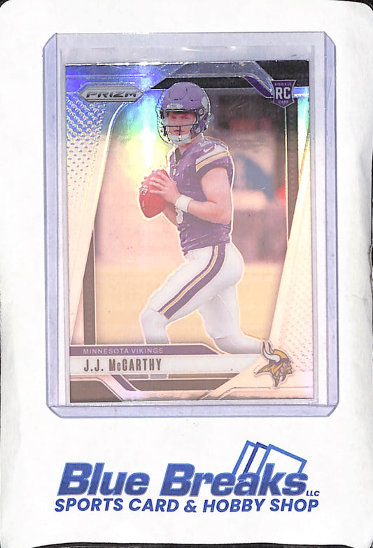 2024 Panini Prizm - JJ McCarthy - Silver  Prizm RC - Minnesota Vikings - Football - #400