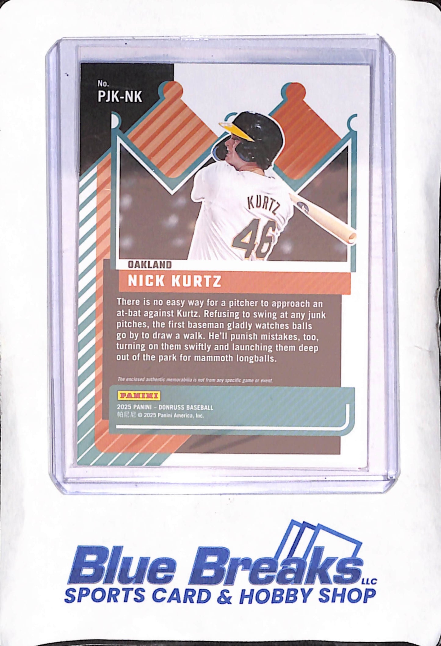 2025 Panini Donruss - Nick Kurtz - Blue Jersey Kings - Relic - Oakland Athletics - Baseball - #PJK-NK