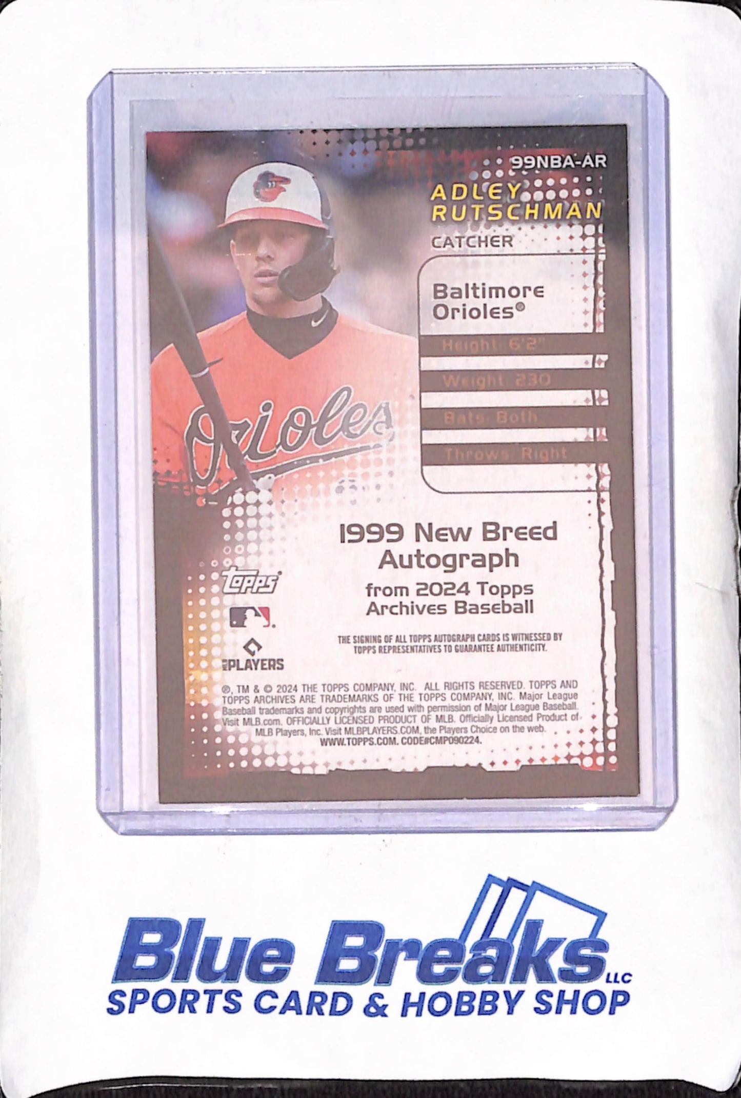2024 Topps Archives - Adley Rutschman - 1999 New Breed Autograph - Baltimore Orioles - Baseball - #99NBA-AR