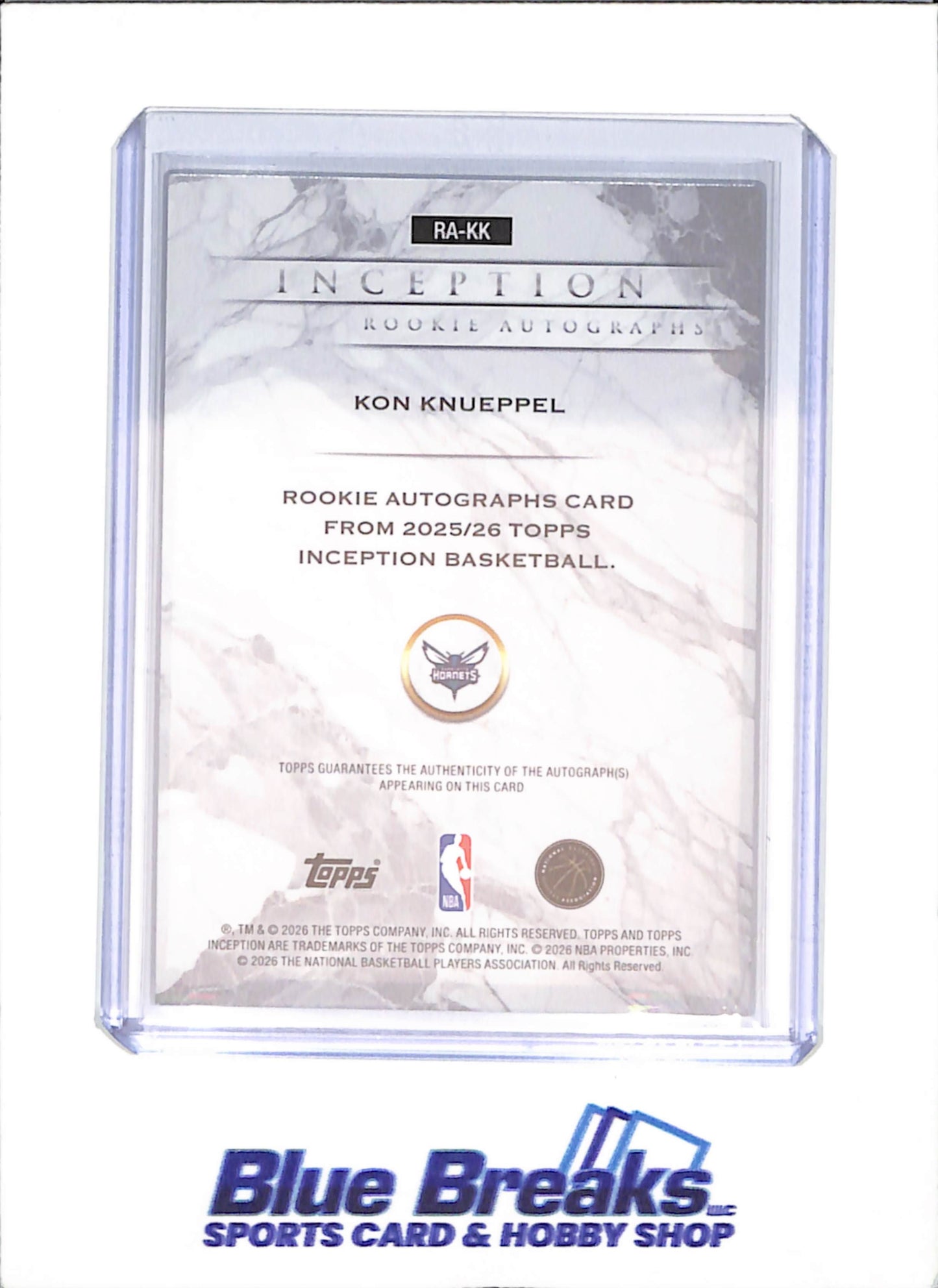 2025-26 Topps Inception - Kon Knueppel - Gold Lightning Autograph - 21/50 - RC - Charlotte Hornets - Basketball - #RA-KK