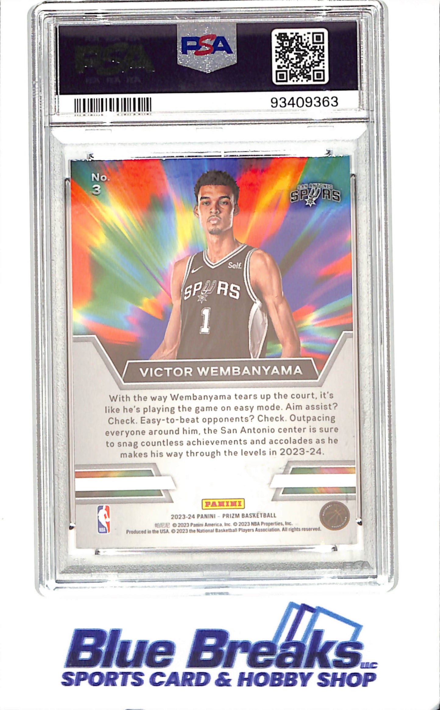 2023 Prizm - Victor Wembanyama - Instant Impact - RC - PSA 8 - San Antonio Spurs - Basketball - #3