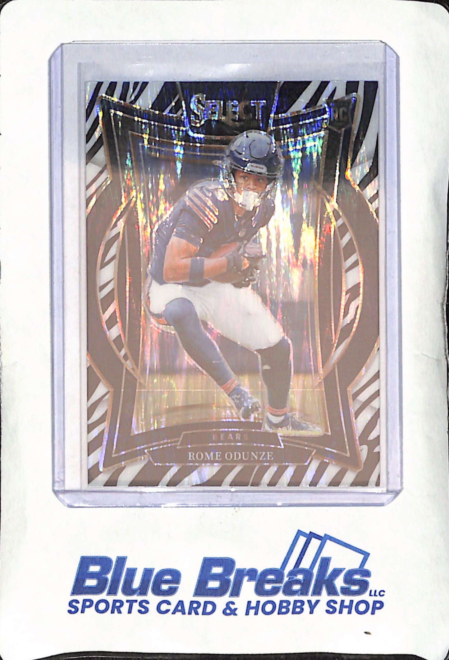 2024 Panini Select - Rome Odunze - Concourse Zebra Shock - Chicago Bears - Football - #3