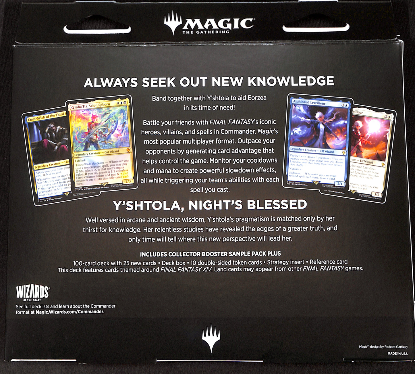 Magic the Gathering - Final Fantasy Commander Deck - FINAL FANTASY XIV Scions & Spell craft - Sealed Wax
