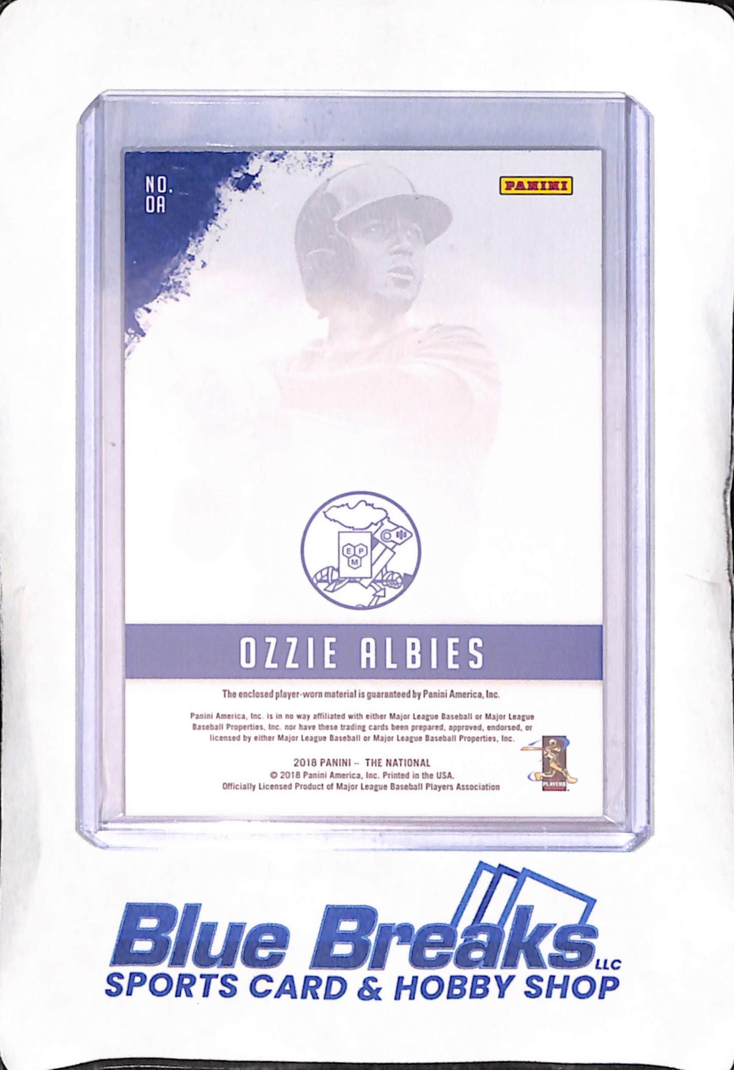 2018 Panini - The National - Ozzie Albies - relic - #OA - baseball - Braves