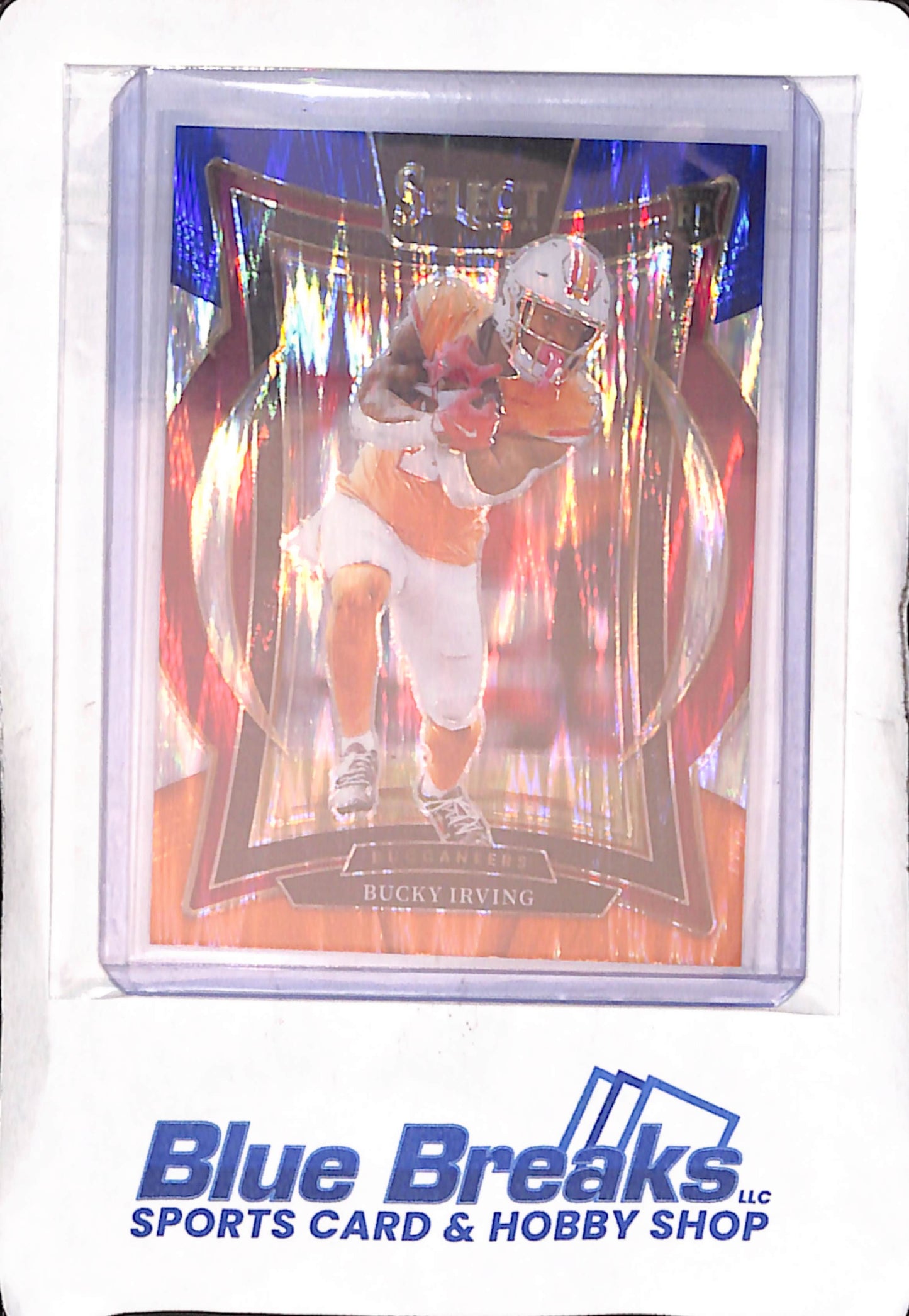 2024 Panini - Select - Concourse - Blue Orange Shock - Bucky Irving - 18/35 - RC - #4 - football - Buccaneers