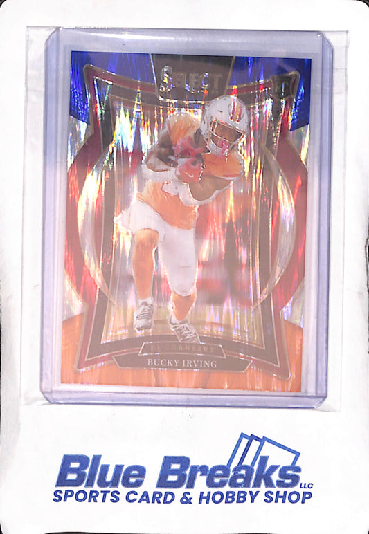 2024 Panini - Select - Concourse - Blue Orange Shock - Bucky Irving - 18/35 - RC - #4 - football - Buccaneers