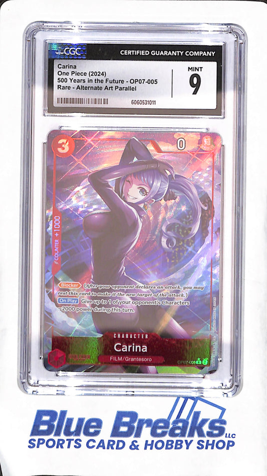 2024 One Piece - Carina - Rare Alternate Art Parallel - 500 Years In The Future - CGC 9 - #OP07-005