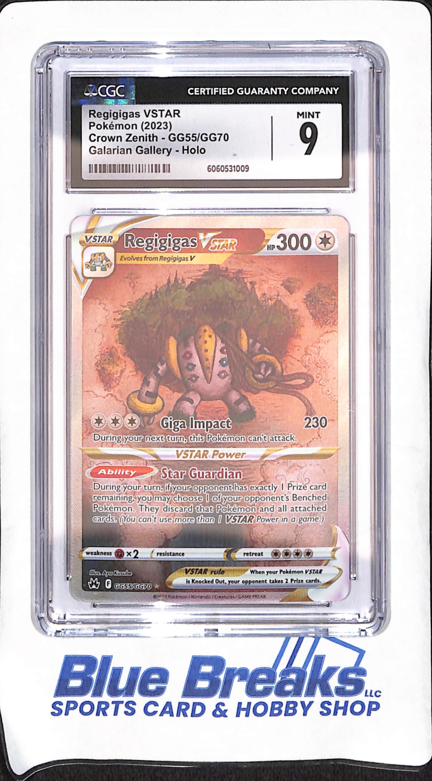 2023 Pokemon - Regigigas VSTAR - Galarian Gallery Holo - Crown Zenith - CGC 9 - #GG55/GG70