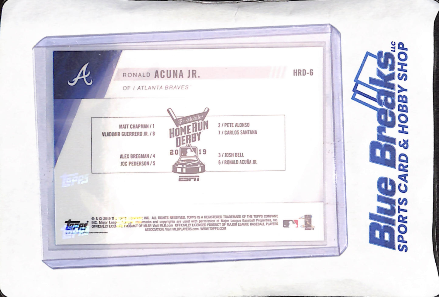 2019 Topps Now - Ronald Acuna Jr - Home Run Derby - July 8 - Atlanta Braves - Baseball - #HRD-6