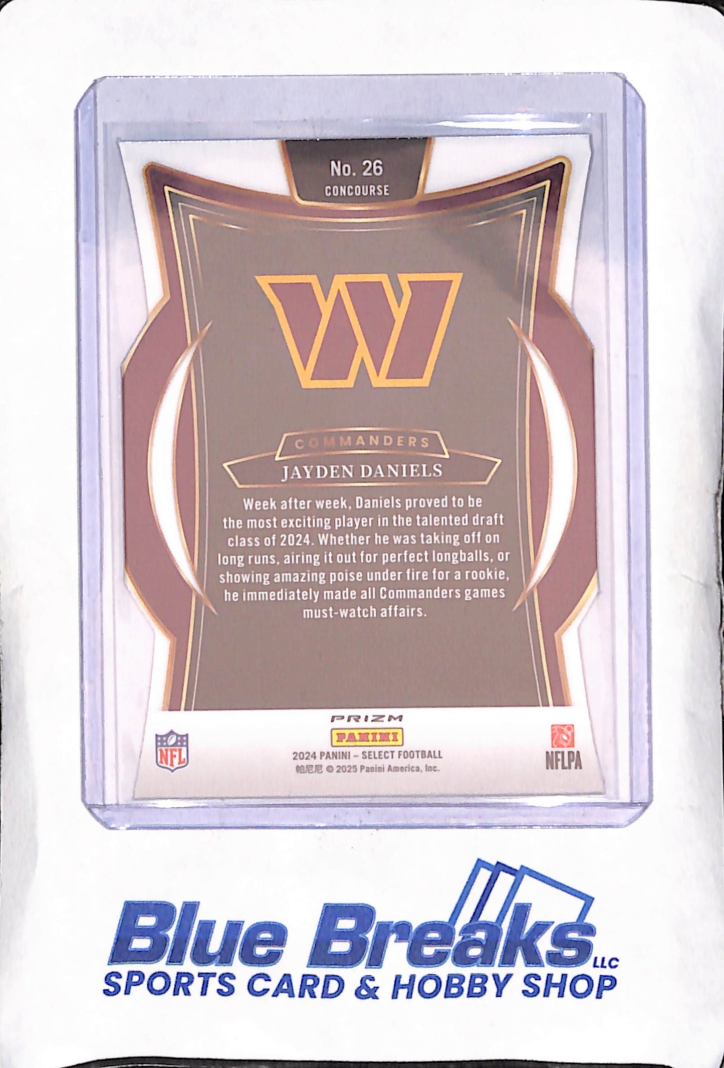 2024 Panini Select - Jayden Daniels - RC Concourse Die-Cut - Washington Commanders - Football - #26