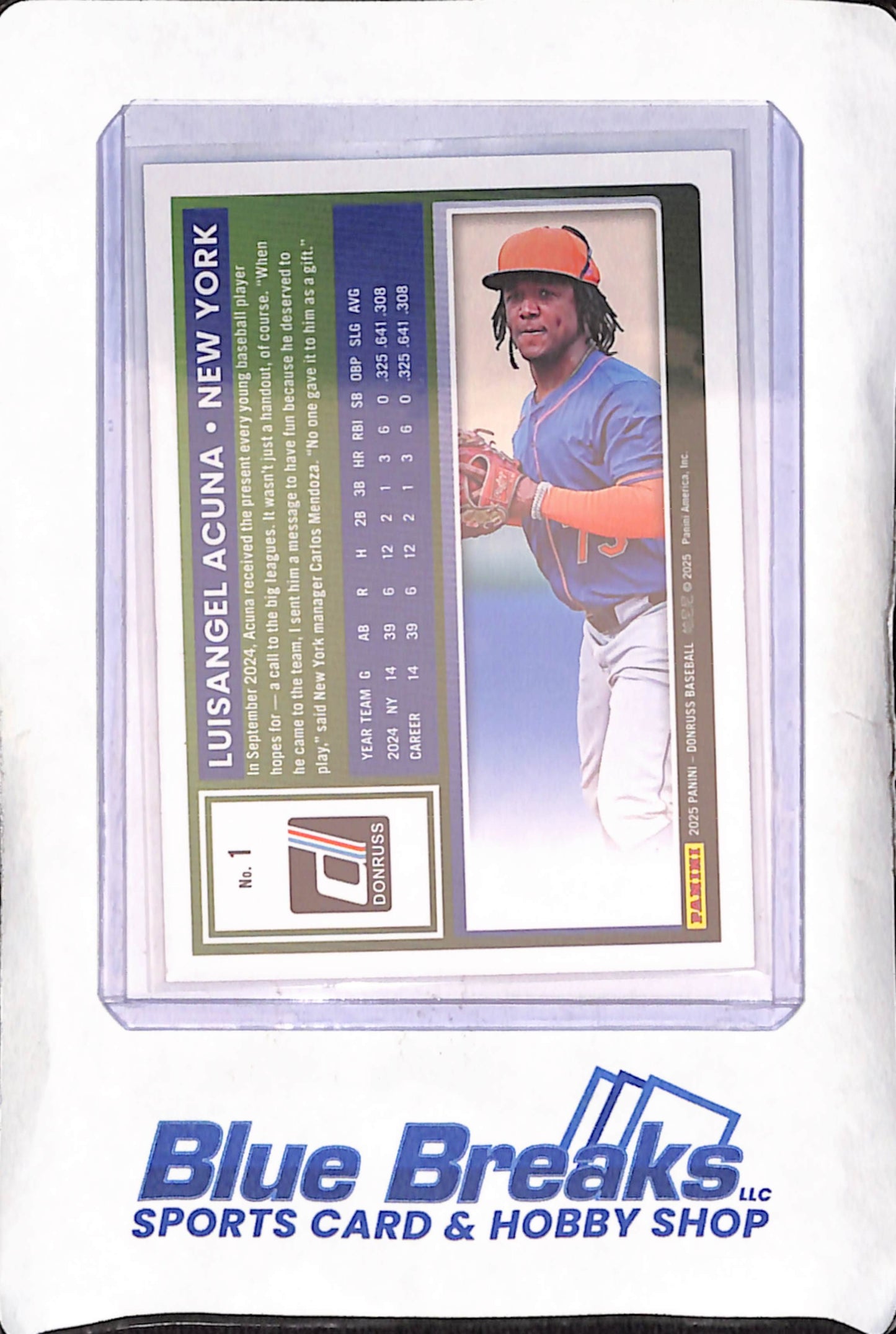 2025 Panini Donruss - Luisangel Acuna - Fire Emoji Rated Rookie - 4/75 - New York Mets - Baseball - #1