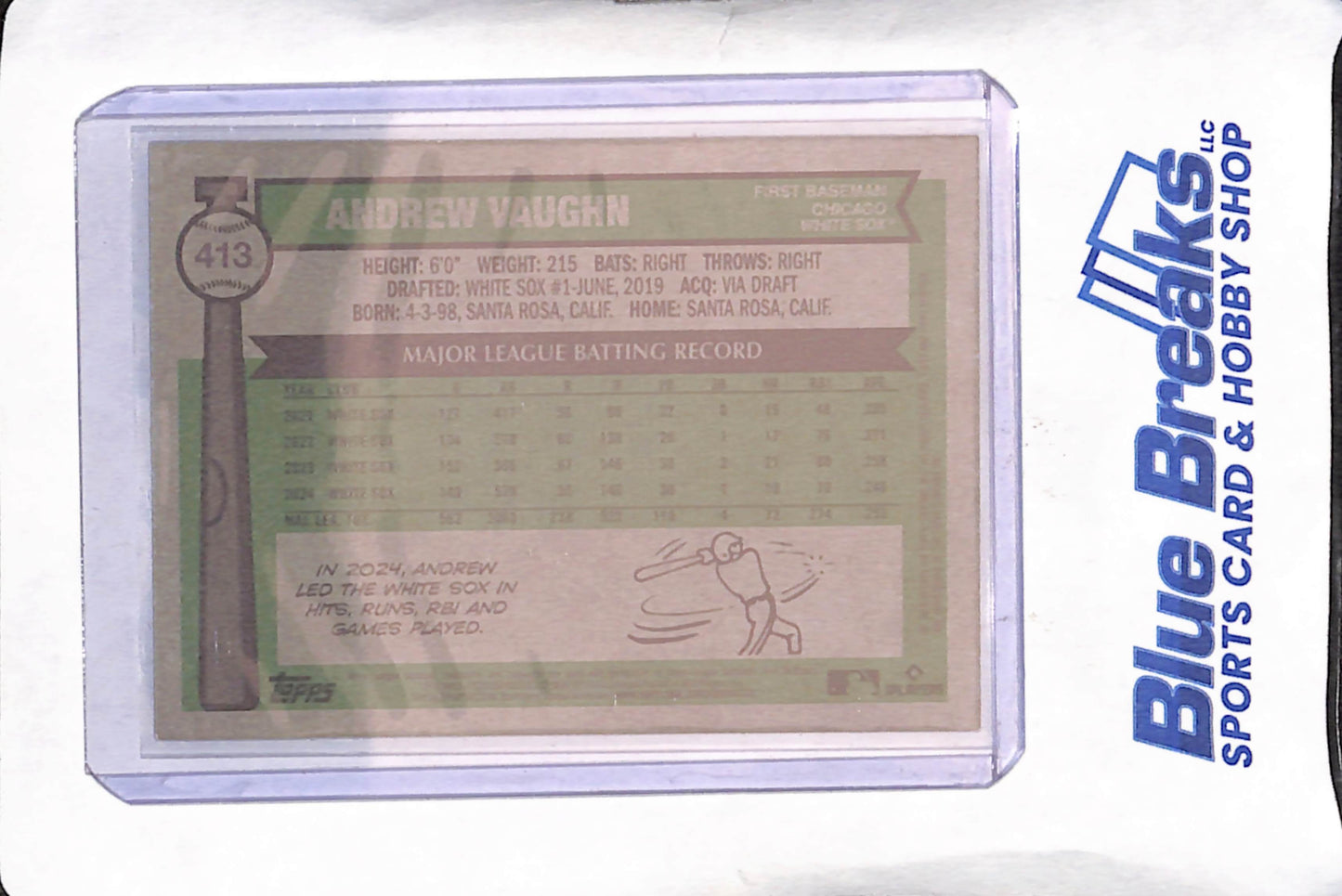 2025 Topps Heritage - Andrew Vaughn - '76 Border - 33/76 - New York Yankees - Baseball - #413