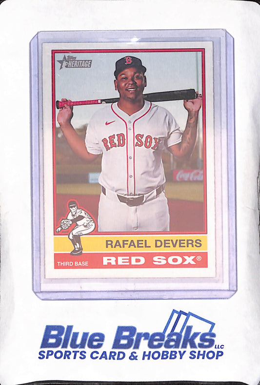 2025 Topps Heritage - Rafael Devers - Alternate Cartoon Parallel - Boston Red Sox - Baseball - #445