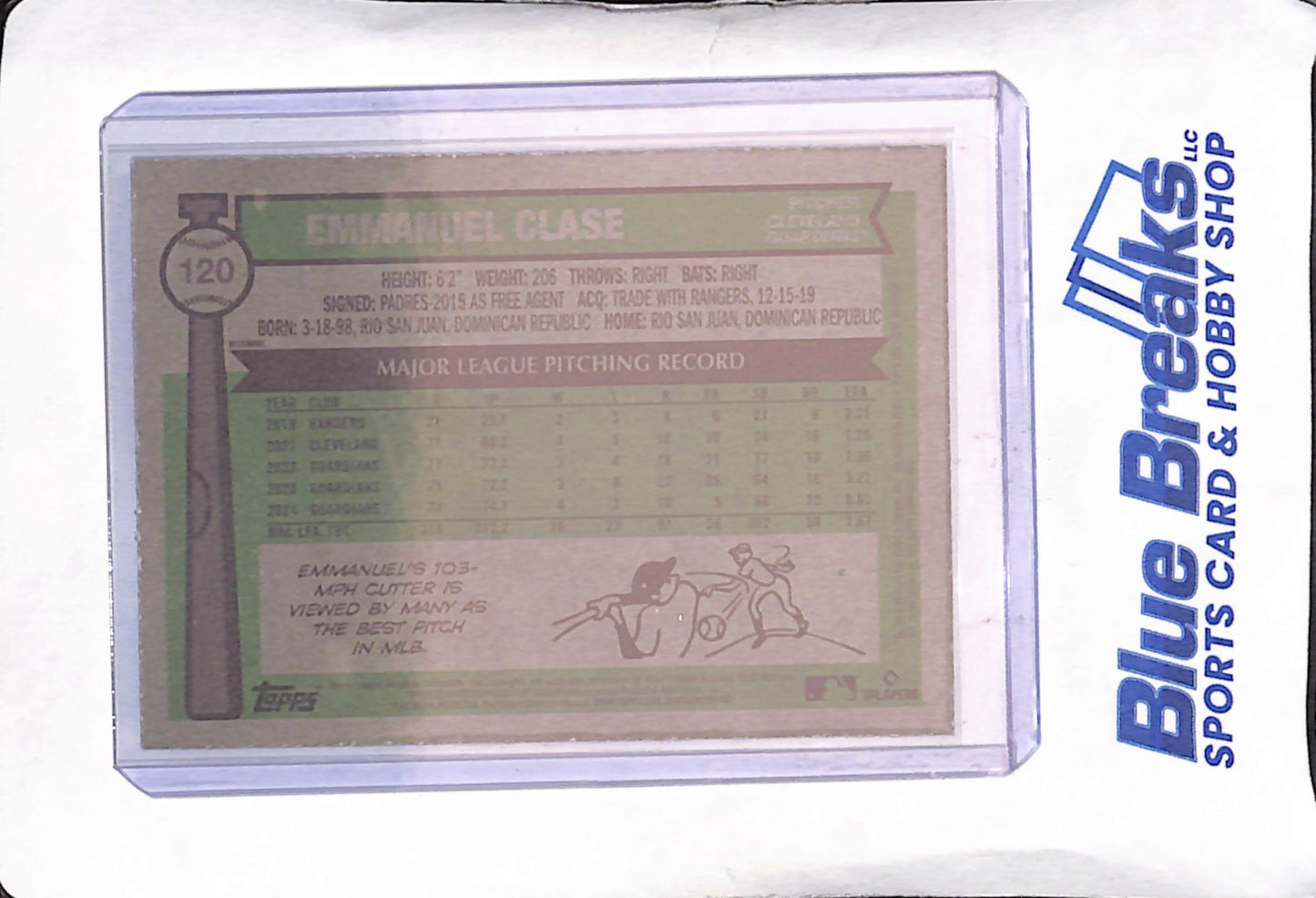2025 Topps Heritage - Emmanuel Clase - Nickname Variation - Cleveland Guardians - Baseball - #120