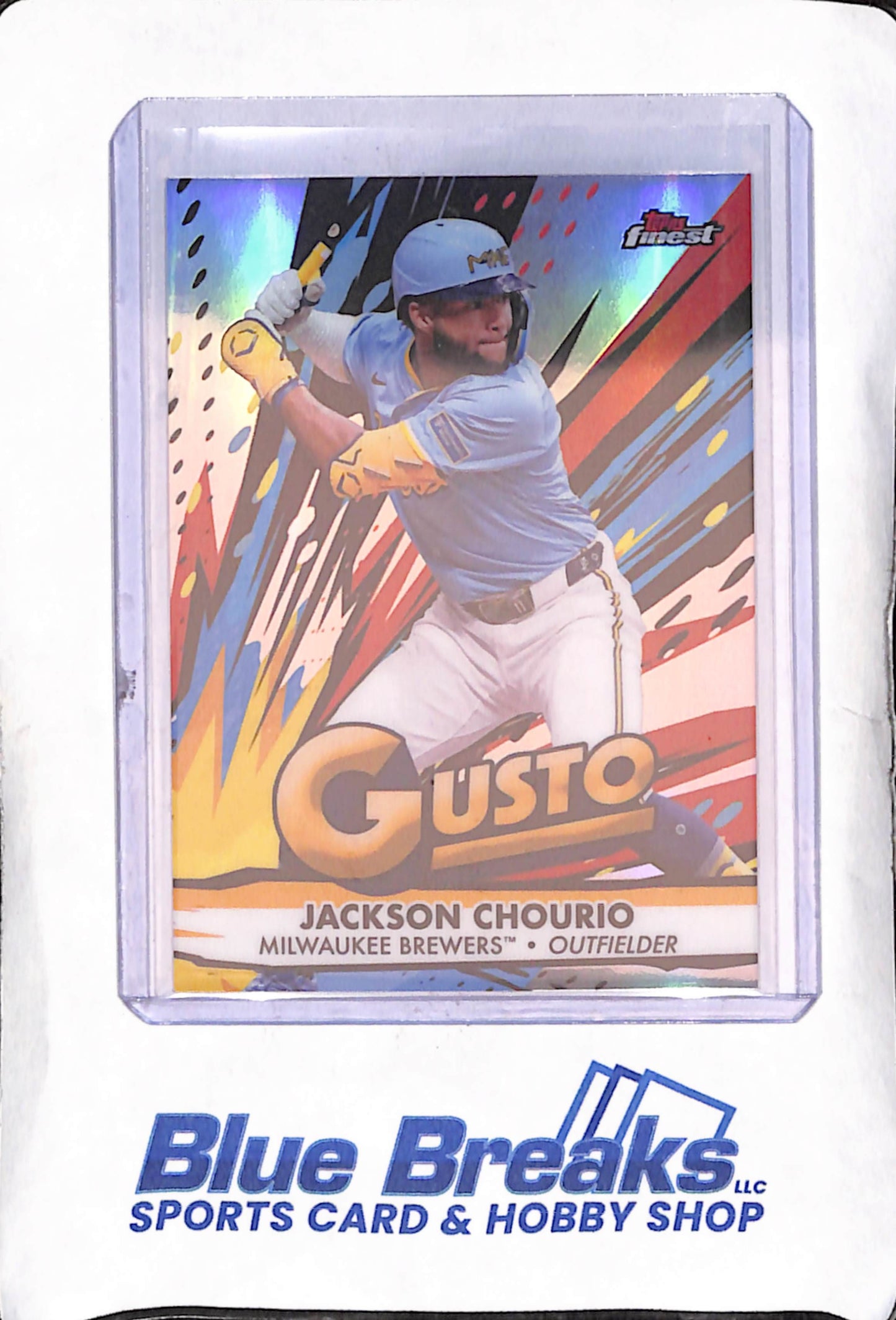 2025 Topps Finest - Jackson Chourio - Gusto - Milwaukee Brewers - Baseball - #G-19