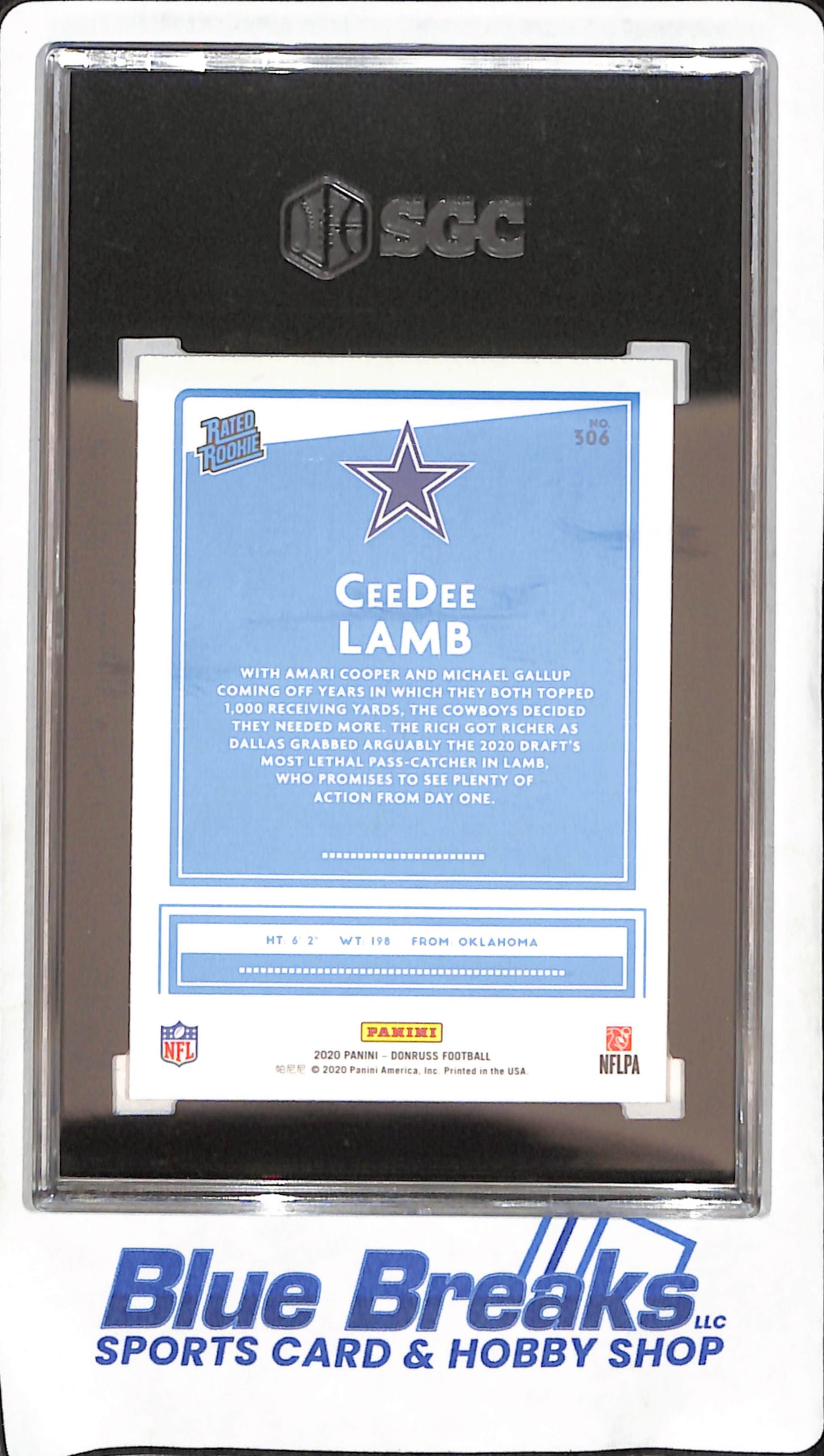2020 Panini Donruss - CeeDee Lamb - Rated Rookie - SGC 10 - Dallas Cowboys - Football - #306