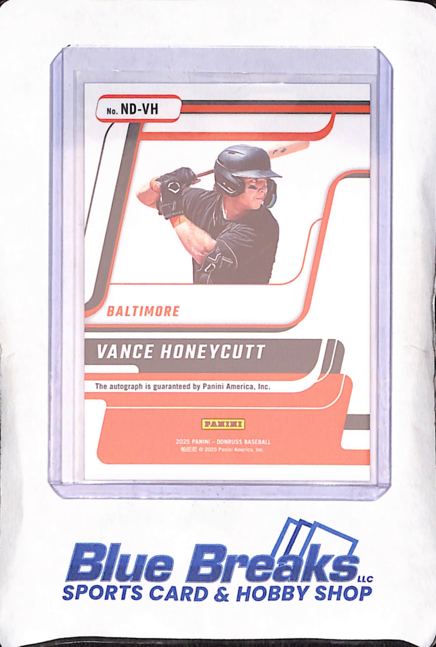 2025 Panini Donruss - Vance Honeycutt - Prospect Autograph - Baltimore Orioles - Baseball - #ND-VH