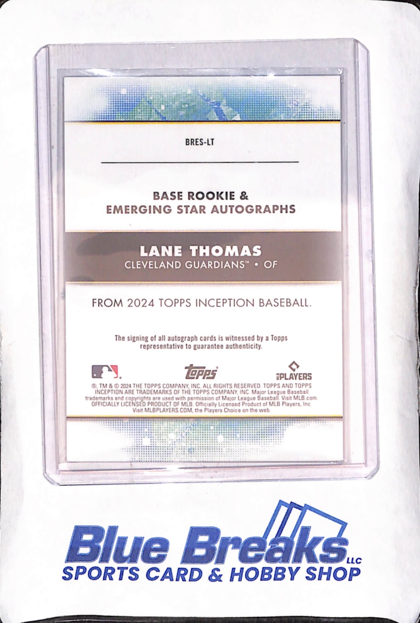 2024 Topps Inception - Lane Thomas - Autograph - 194/299 - Cleveland Guardians - Baseball - #BRES-LT