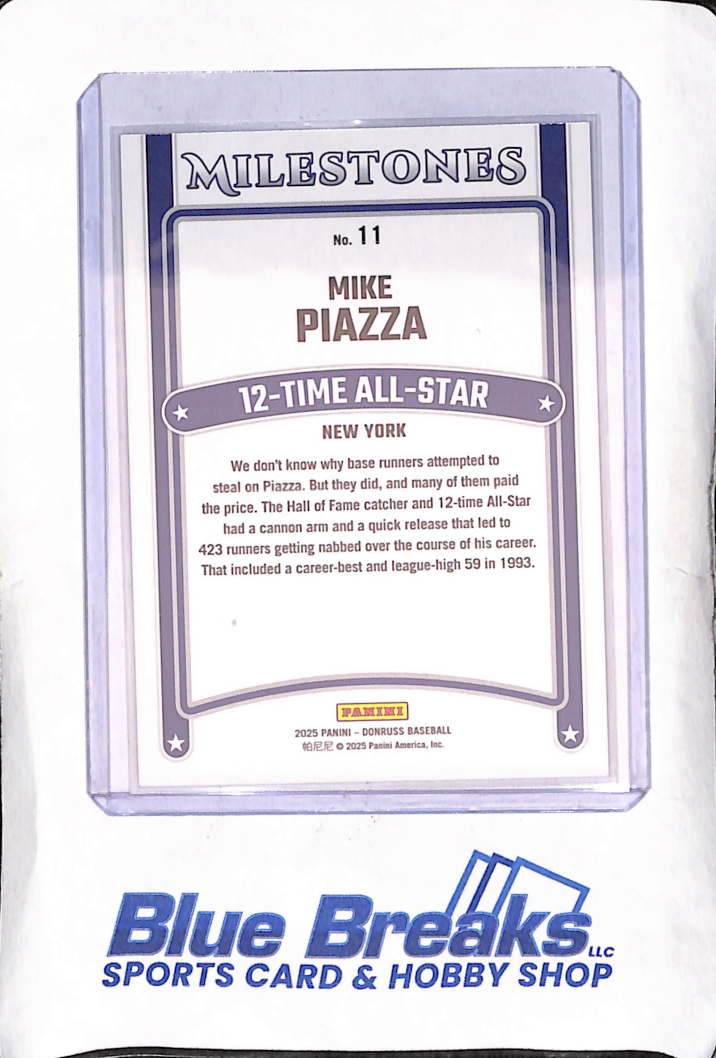 2025 Donruss - Mike Piazza - Milestone Moments - 90/149 - New York Mets - Baseball - #11