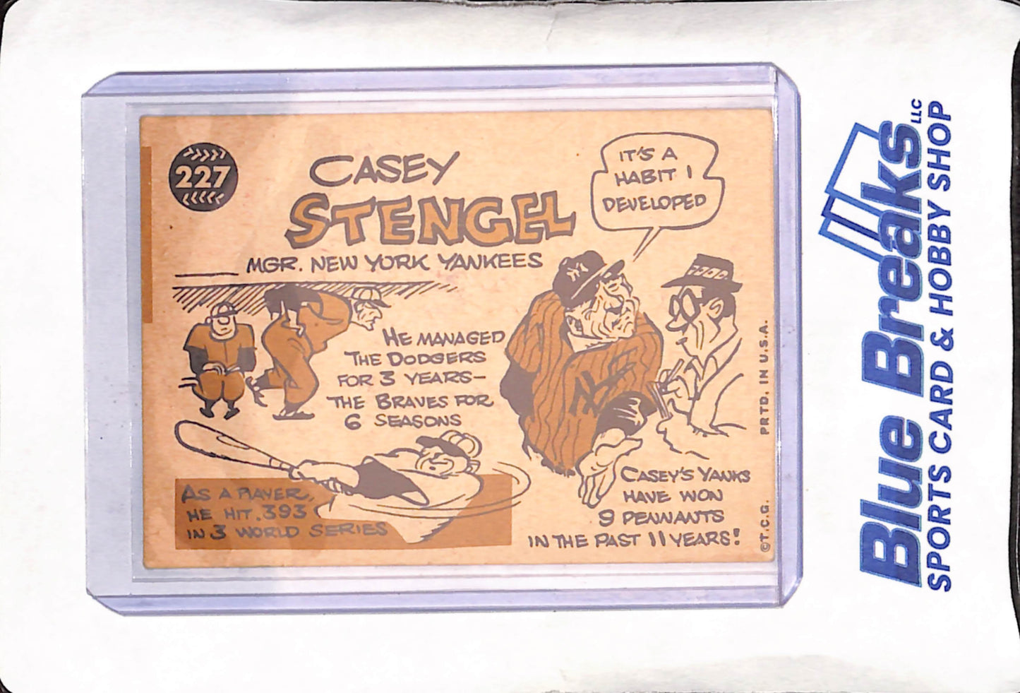 1960 Topps - Casey Stengel - Manager - New York Yankees - Baseball - #227