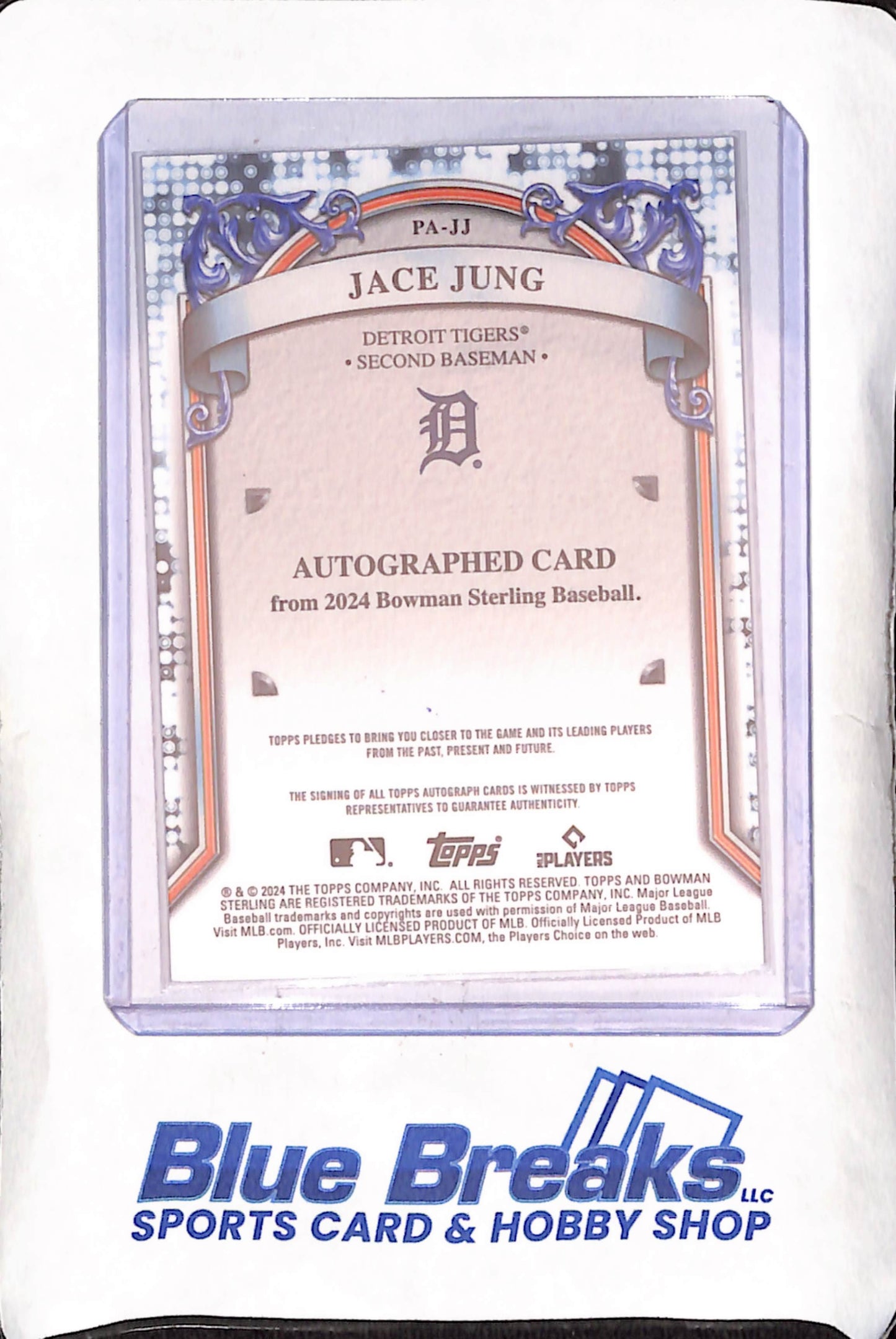 2024 Bowman Sterling - Jace Jung - Autograph - Detroit Tigers - Baseball - #PA-JJ