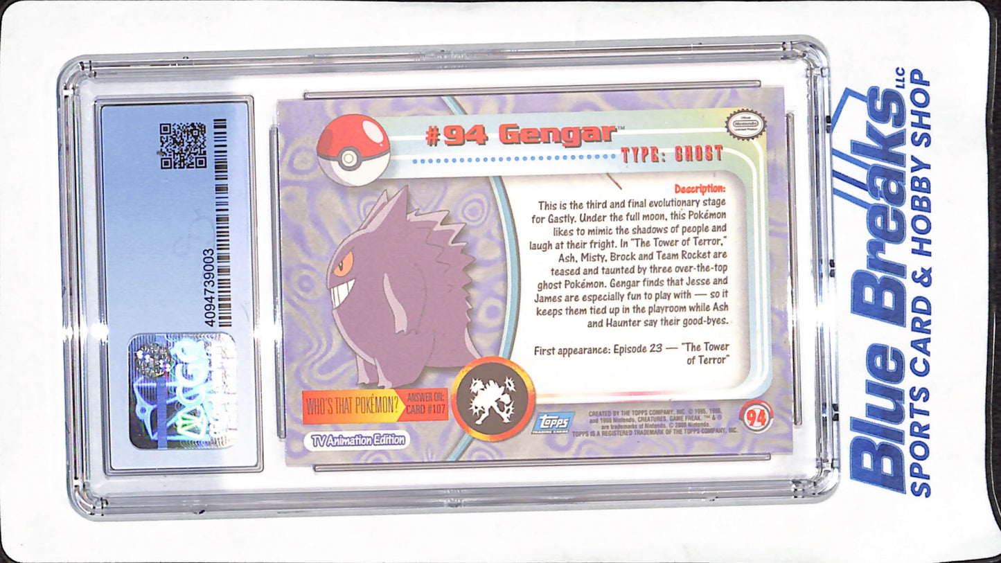 2000 Topps Pokemon Series 2 - Gengar - Silver Foil - CGC 9.5 - #94