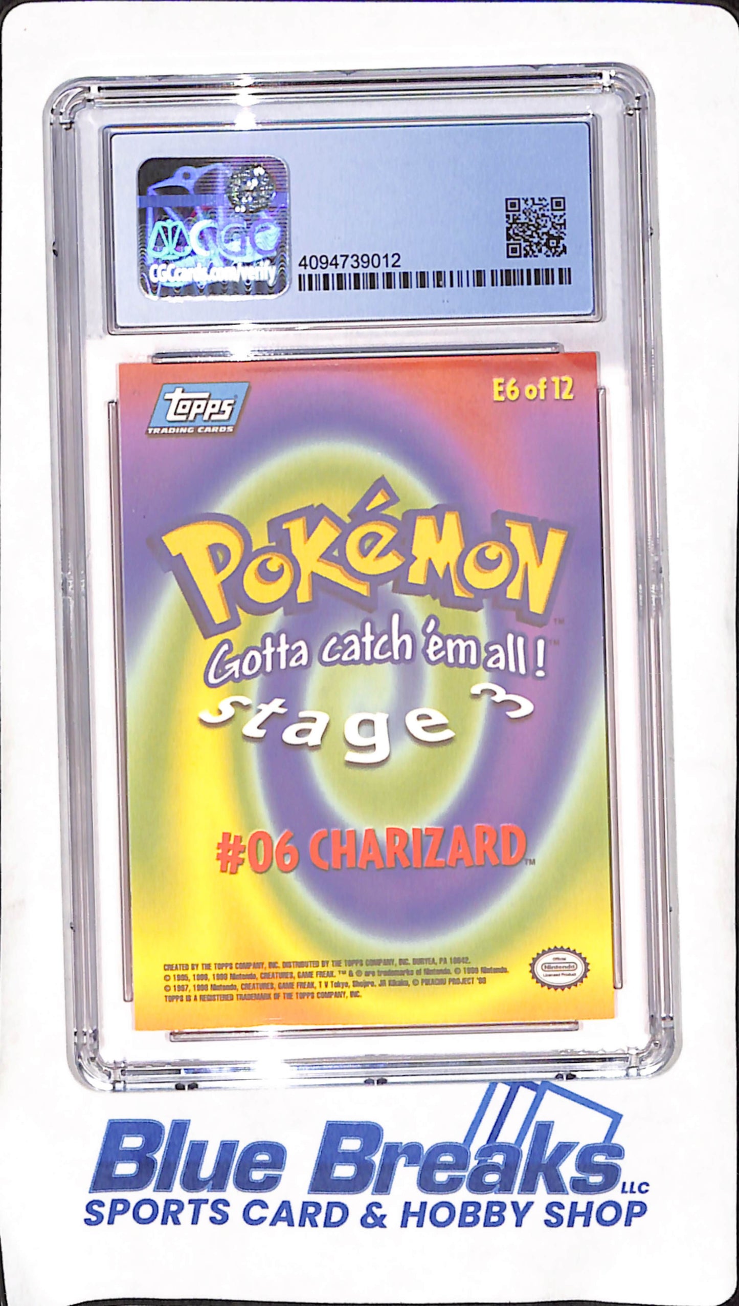 1999 Topps Pokemon - Charizard - Pokemon The First Movie - First Print - CGC Gem Mint - #6