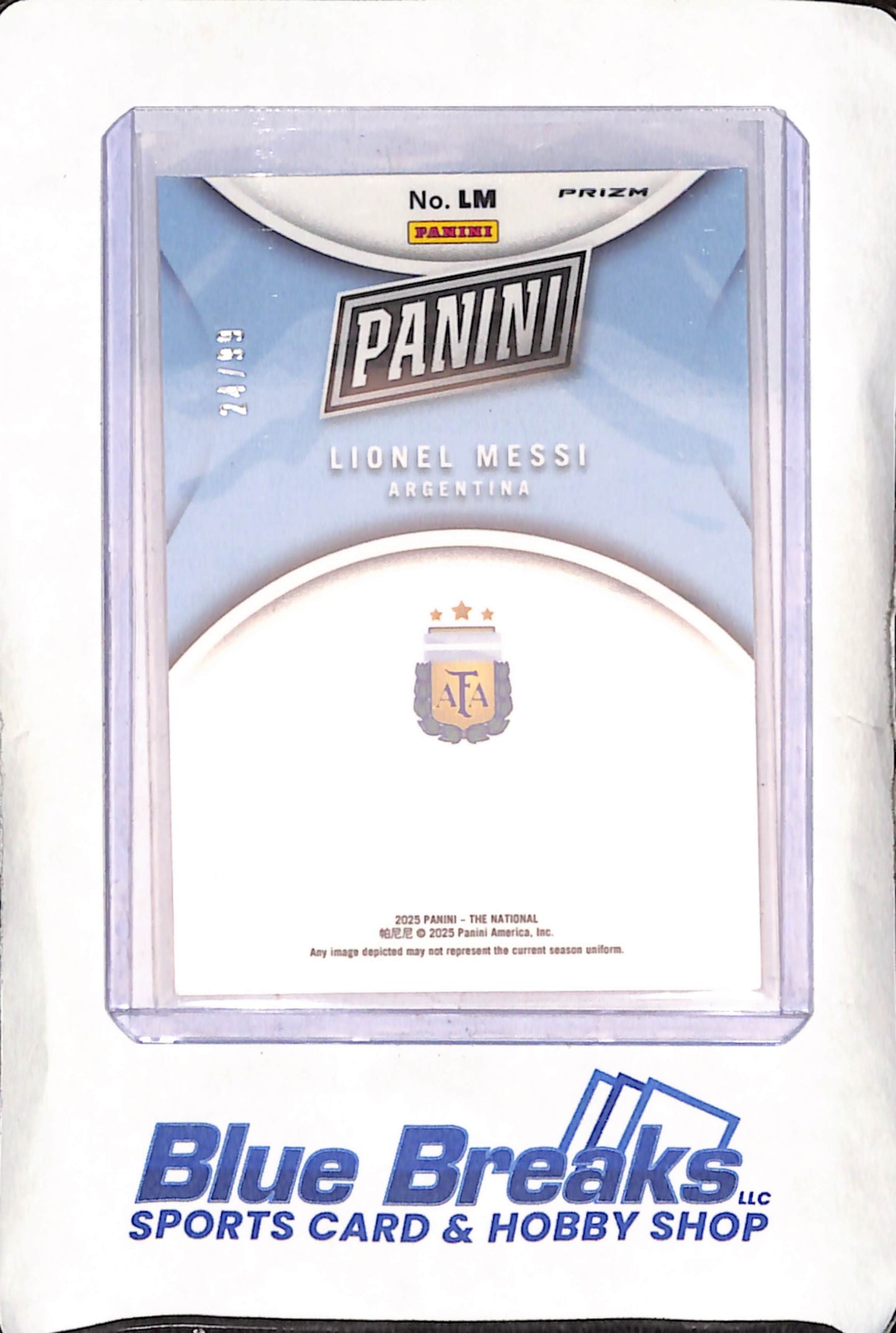 2025 Panini Prizm National - Lionel Messi - 24/99 - Argentina - Soccer - #LM