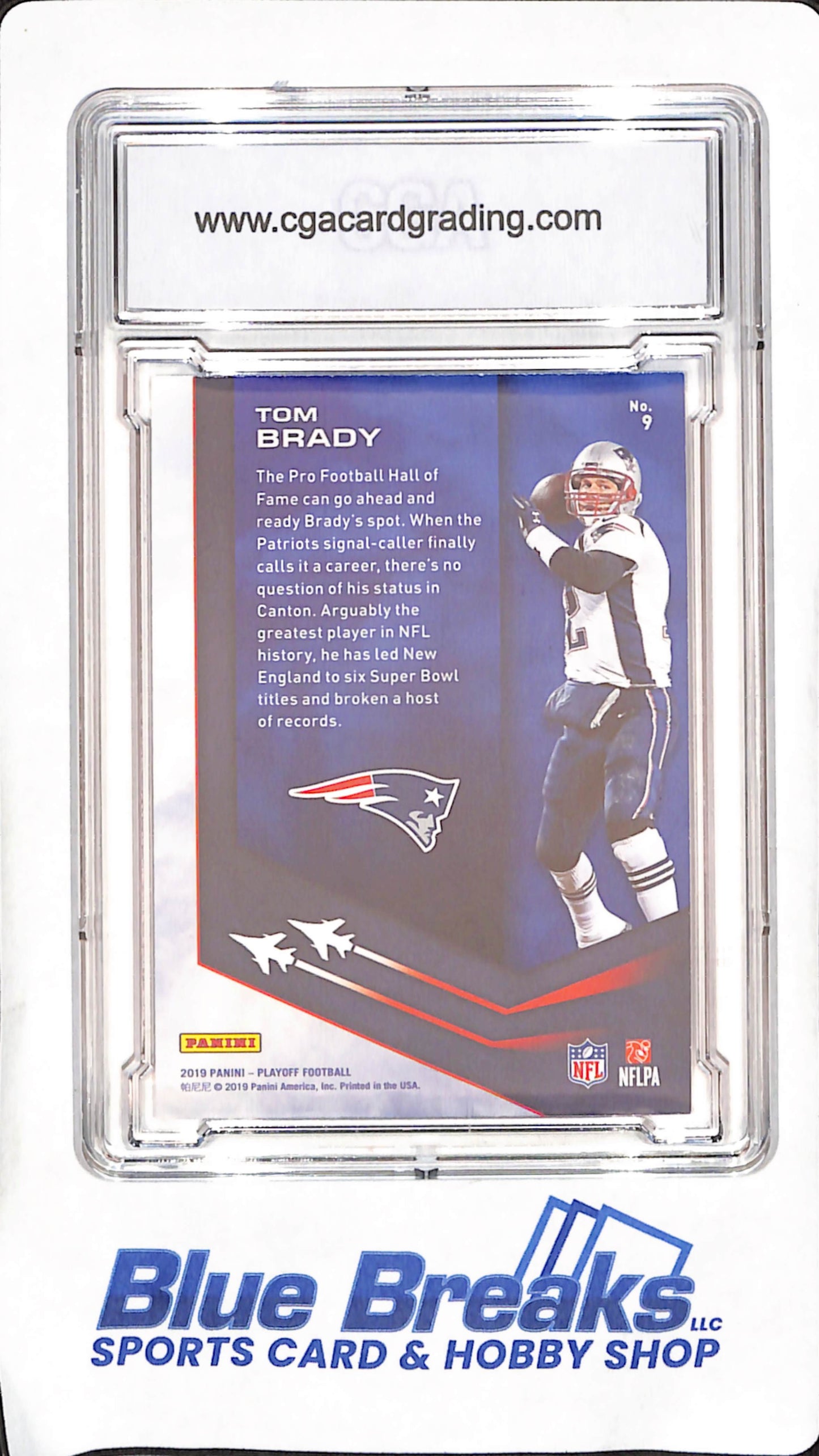 2019 Playoff - Tom Brady - Air Command - IP Autograph - New England Patriots - Football - CGA 8.5 - #9