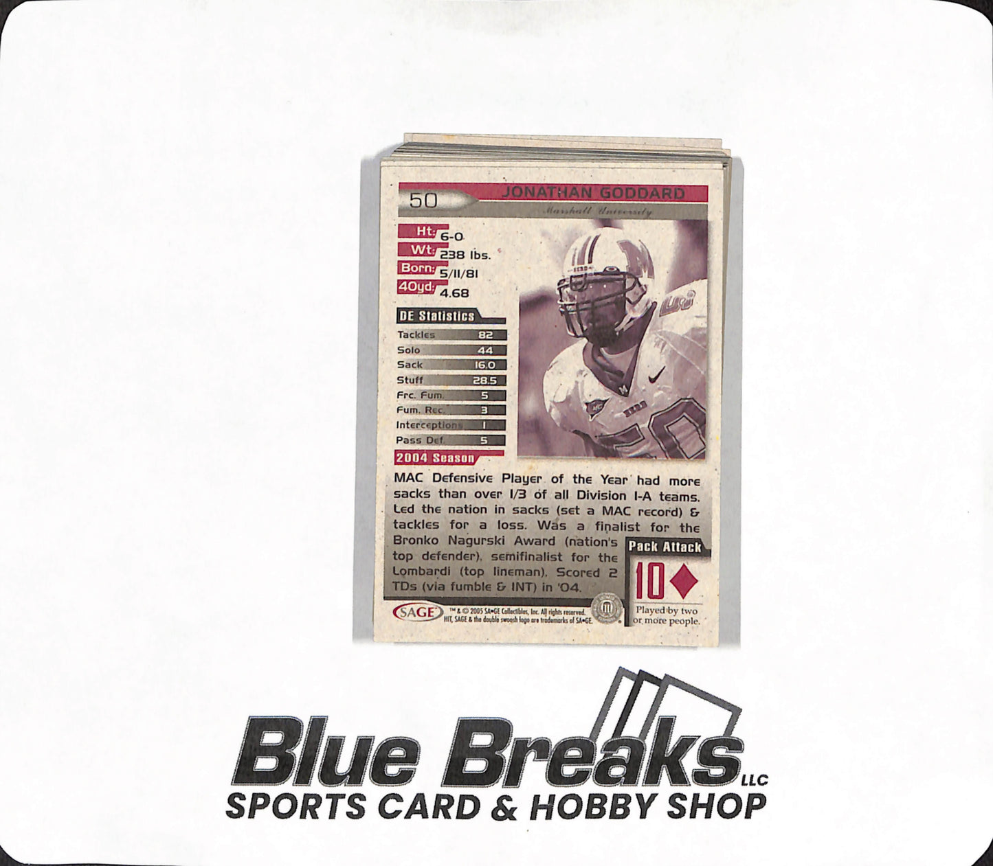 2005 Sage HIT - Aaron Rodgers Rookie - Football - #1-50