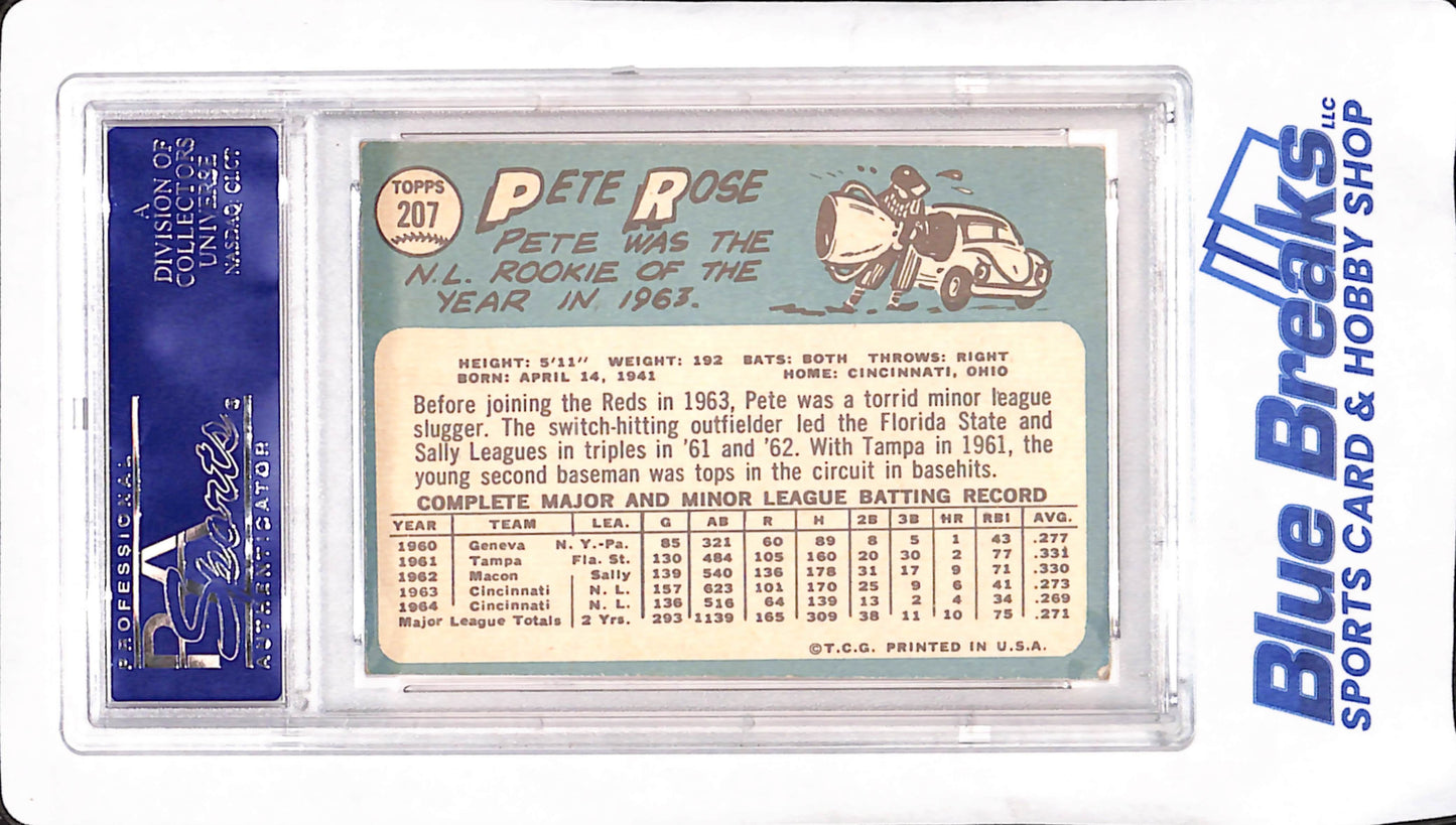 1965 Topps - Pete Rose - PSA 5 (ST) - Cincinnati Reds - Baseball - #207
