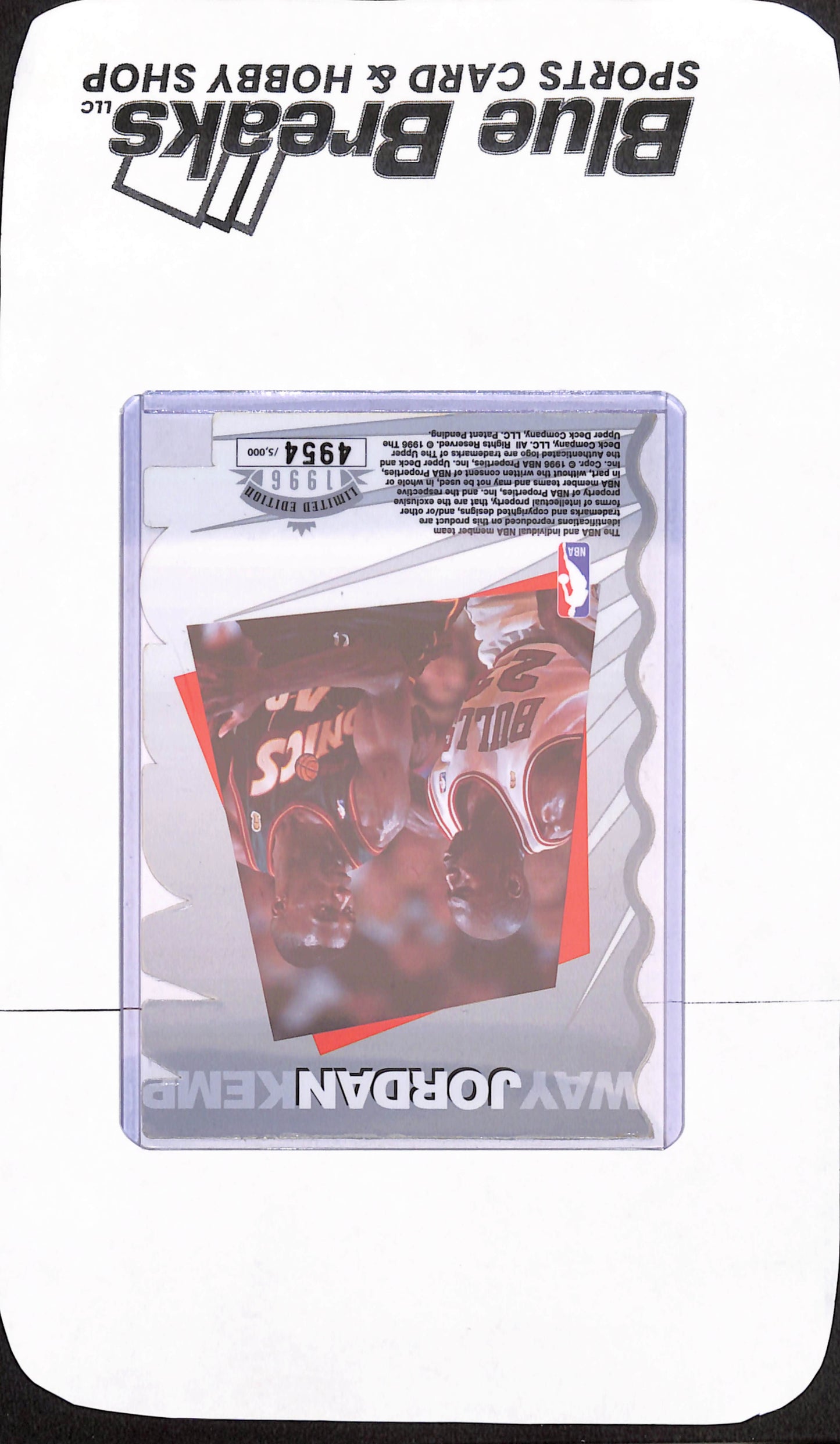 1996 Upper Deck - Michael Jordan - Jumbo Command Performers Limited Edition Die-Cut - 4954/5000 - Chicago Bulls - Basketball