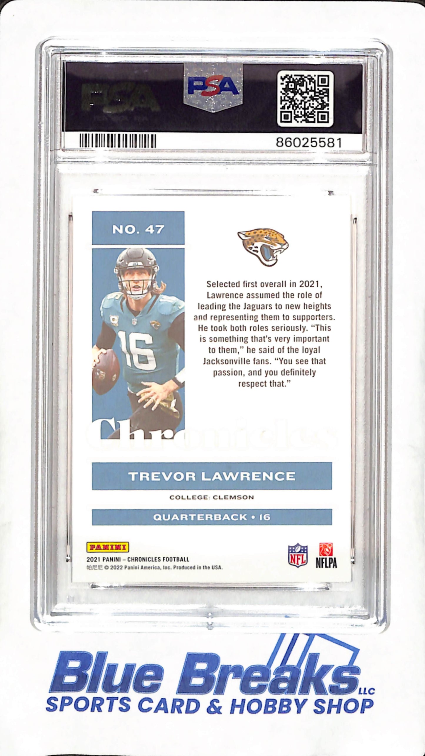 2021 Panini Chronicles - Trevor Lawrence - RC - PSA Gem Mint 10 - Jacksonville Jaguars - Football - #47
