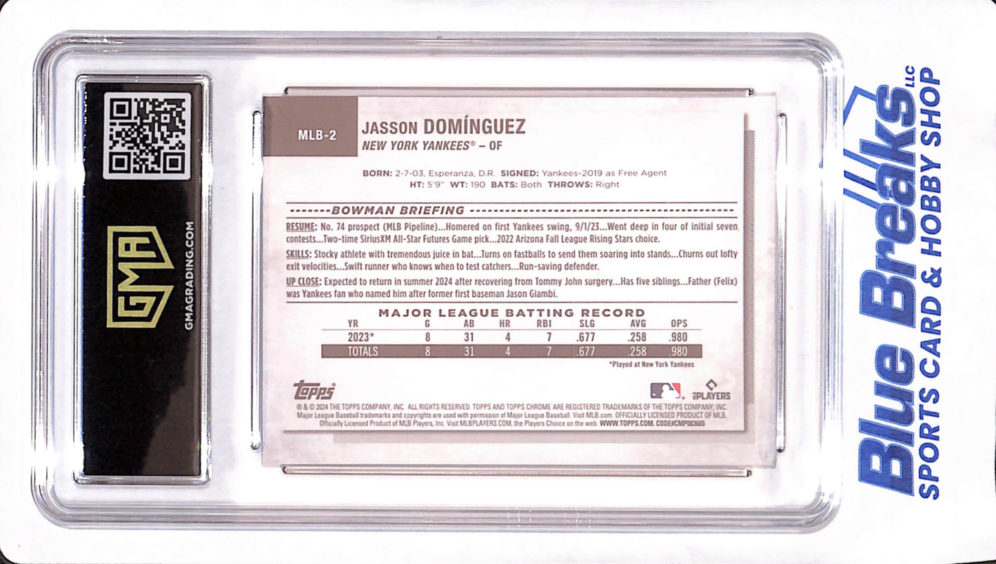 2024 Topps Chrome National - Jasson Dominguez - RC - New York Yankees - Baseball - GMA Mint 9 - #MLB-2