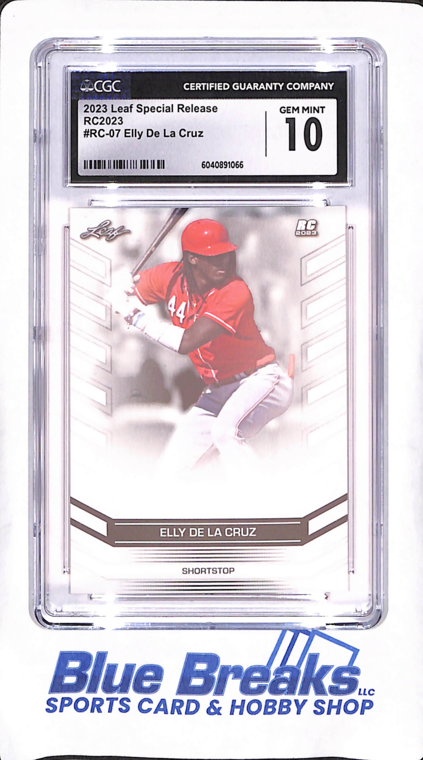 2023 Leaf Special Release - Elly De La Cruz - RC - CGC Gem Mint 10 - Cincinnati Reds - Baseball - #RC-07