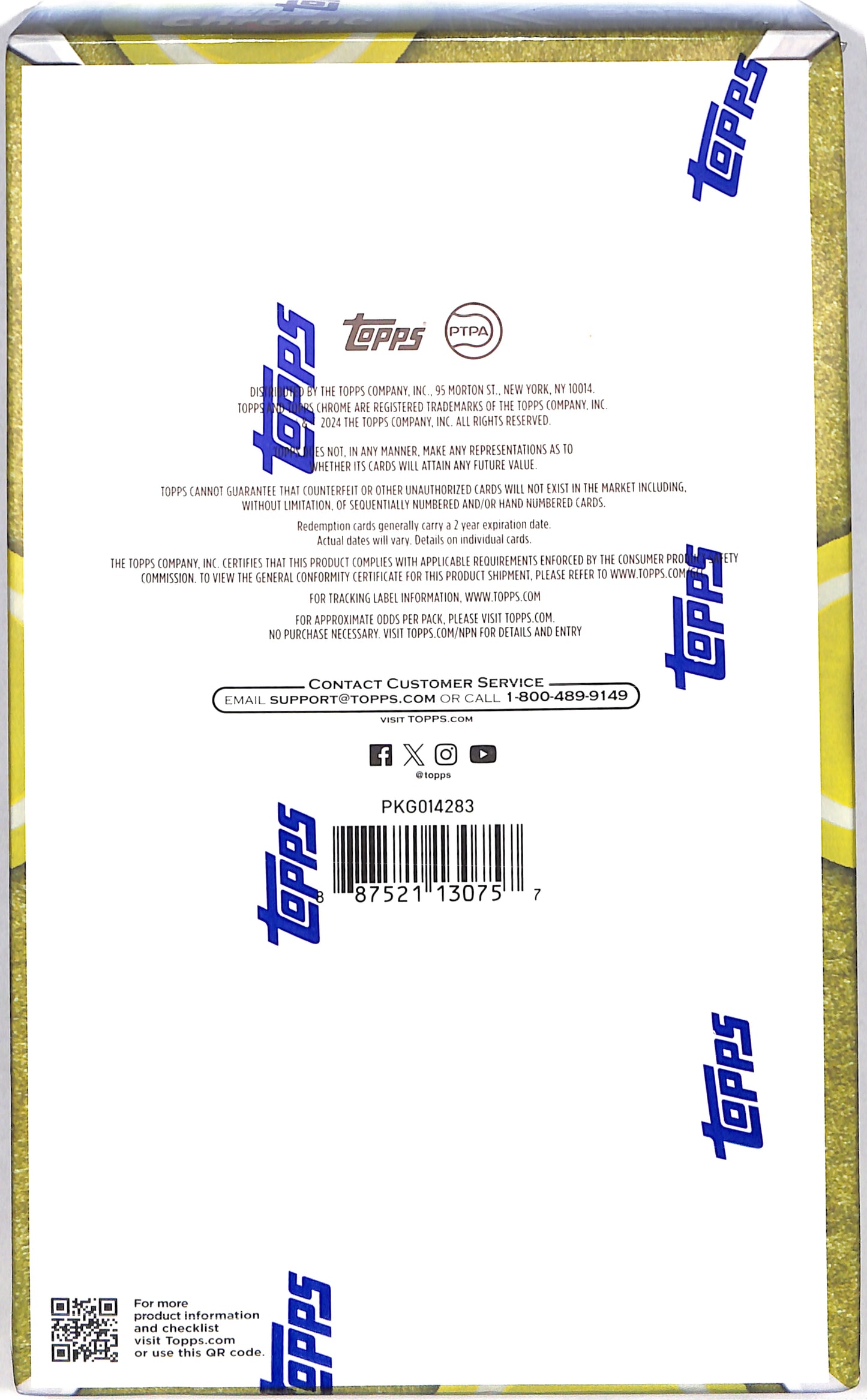 2024 Topps Chrome Tennis Hobby Box - Other Sport - Sealed Wax