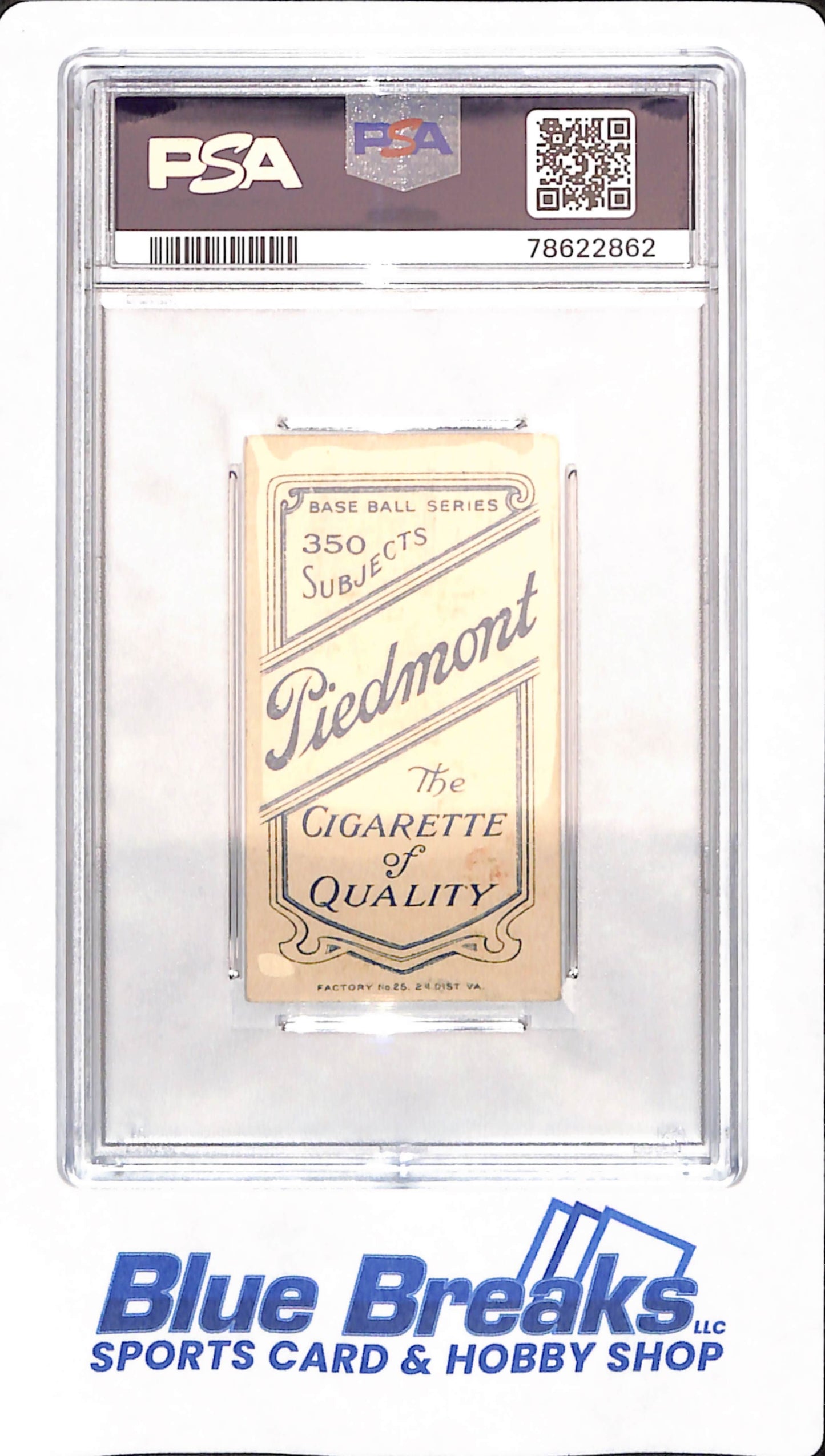 T206 - Piedmont 350 - Heinie Wagner - PSA 3 - Baseball - Boston Red Sox - Bat on Right Shoulder