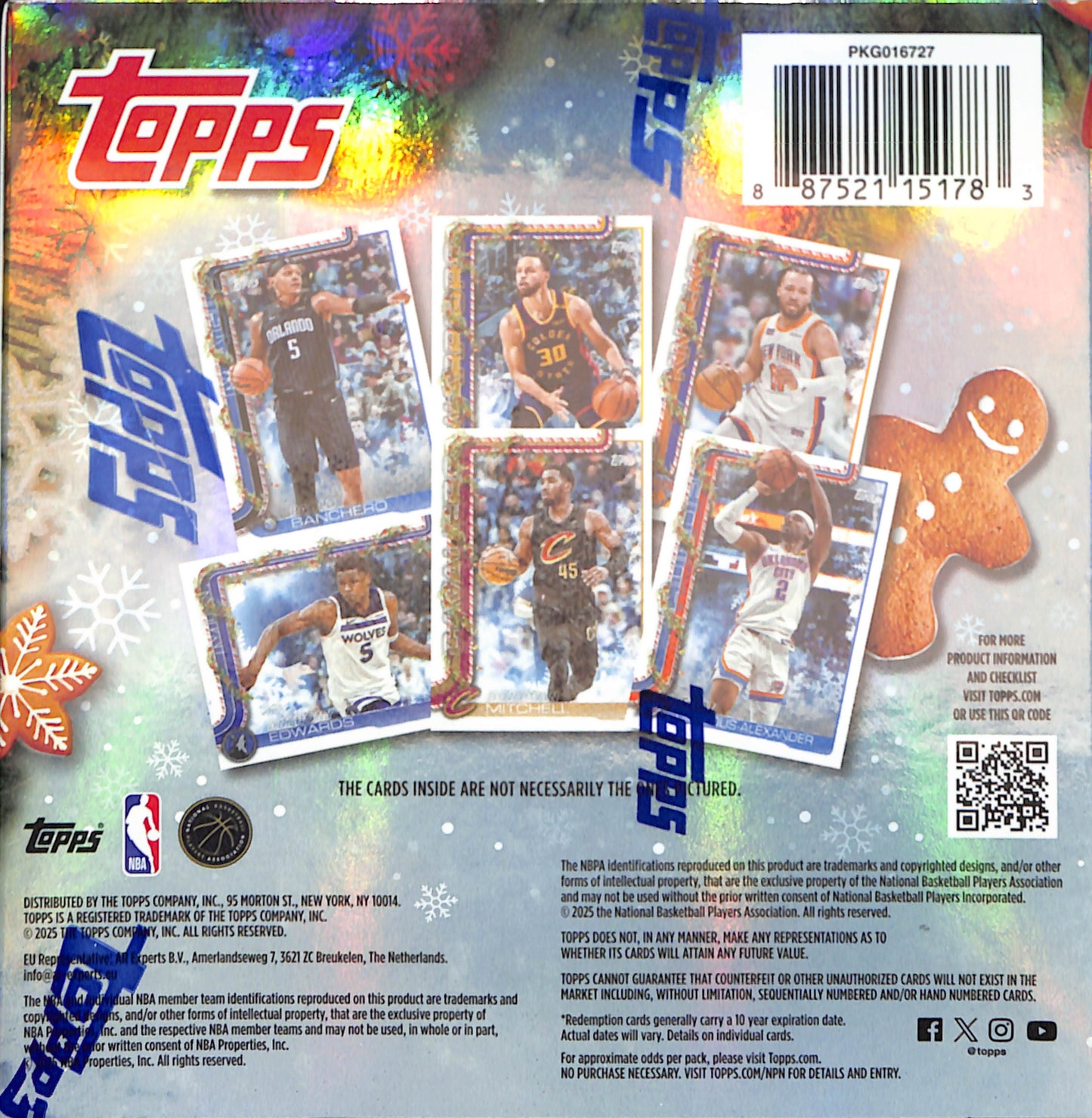 2025/26 Topps Holiday Basketball Mega Box - Sealed Wax