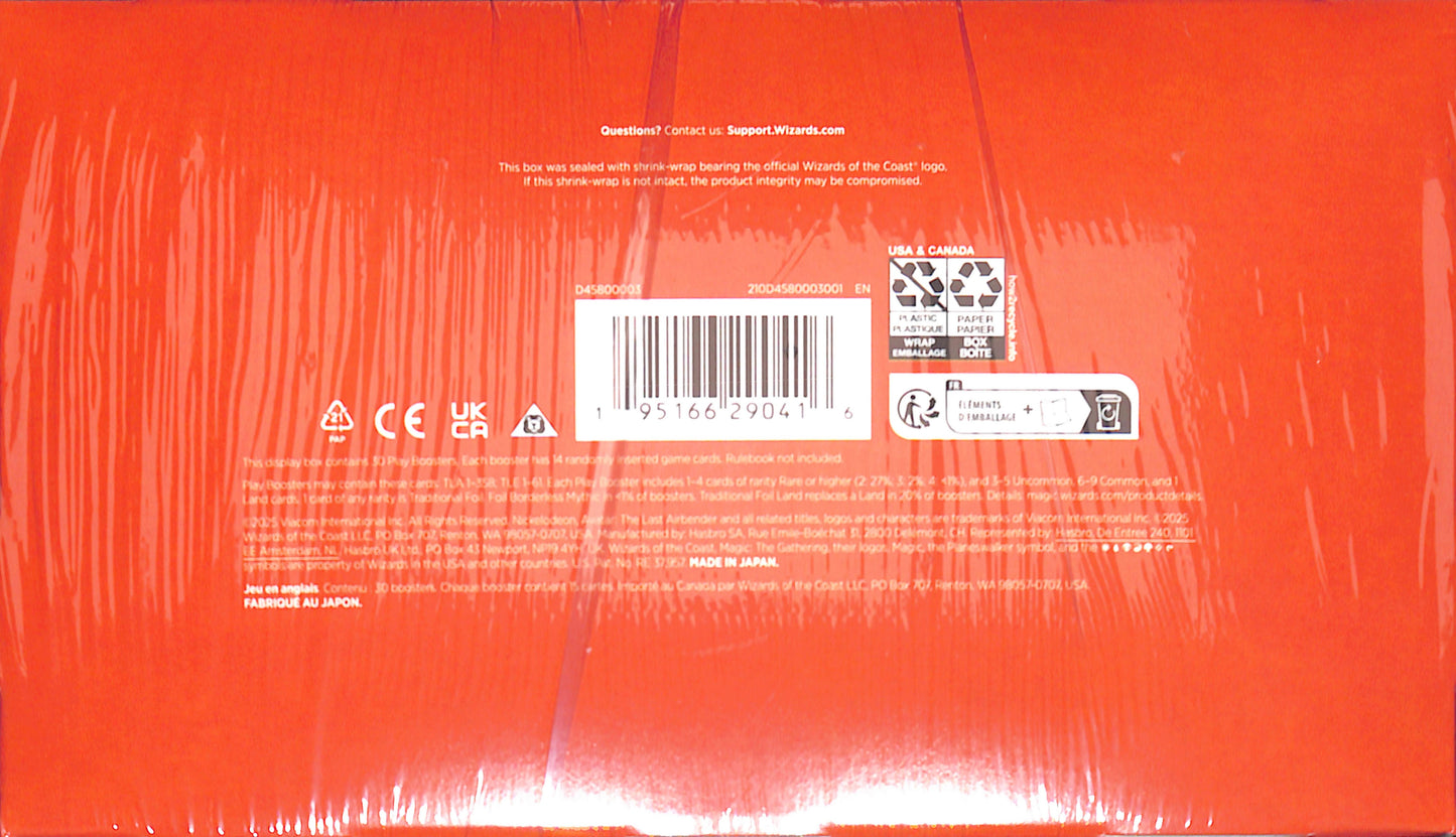 Magic the Gathering - Play Boosters - Avatar: The Last Airbender - Sealed Wax