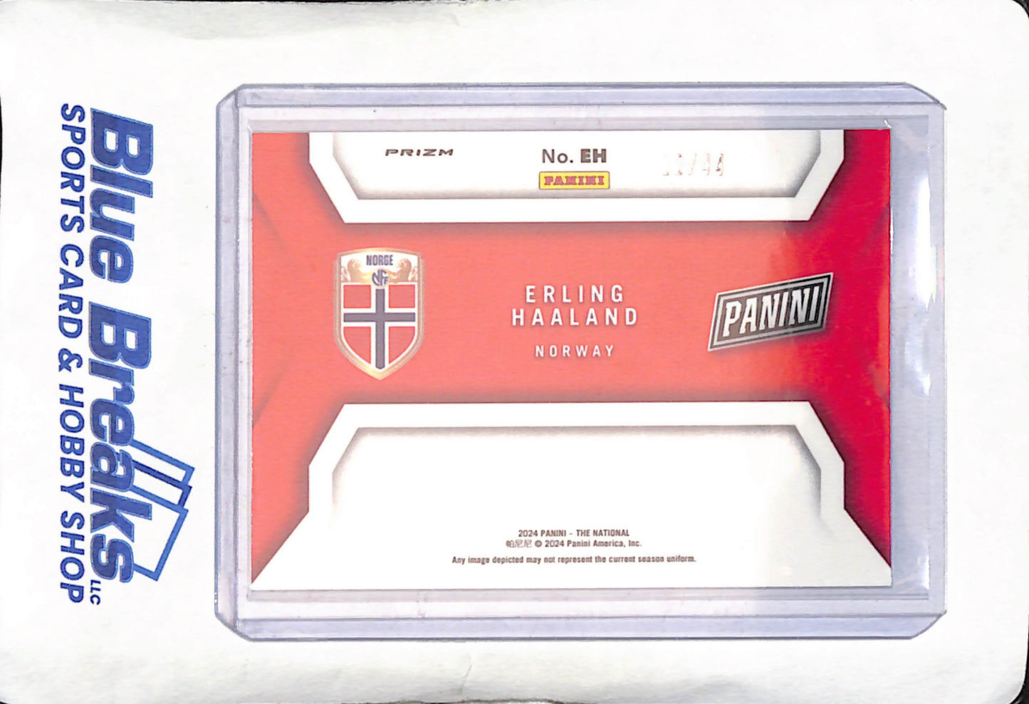 2024 Panini VIP National Gold Pack - Erling Haaland - Color Blast - 12/44 - Norway - Soccer - #EH