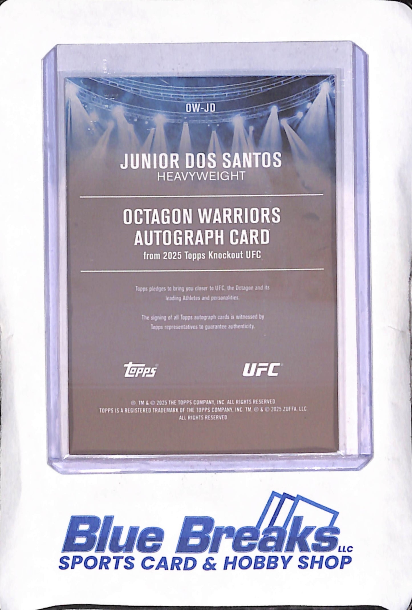 2025 Topps UFC Knockout - Junior Dos Santos - Octagon Warriors Autograph - 98/299 - Heavyweight - UFC - #OW-JD