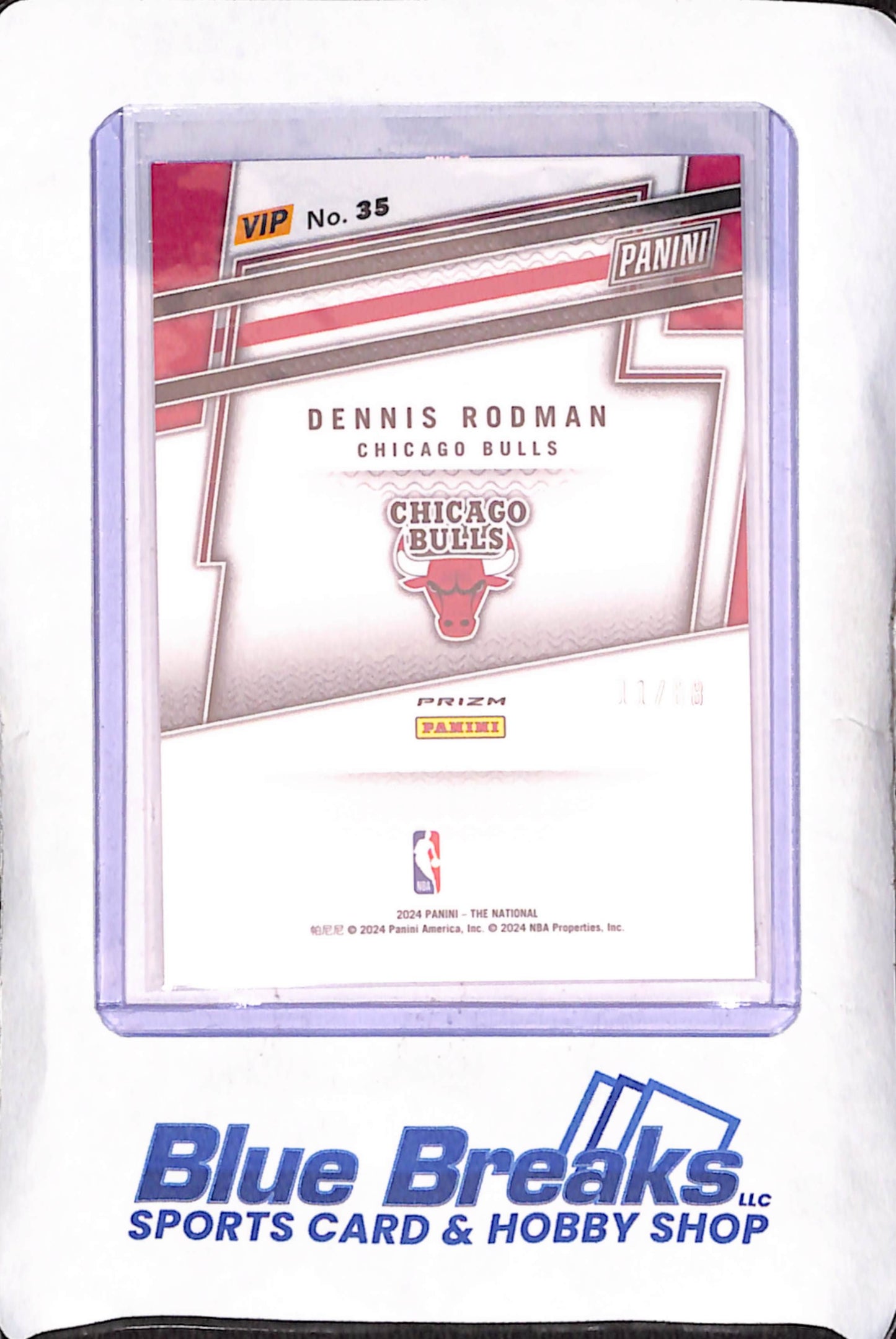 2024 Panini VIP National Gold Pack - Dennis Rodman - Pink Prizm - 11/88 - Chicago Bulls - Basketball - #35