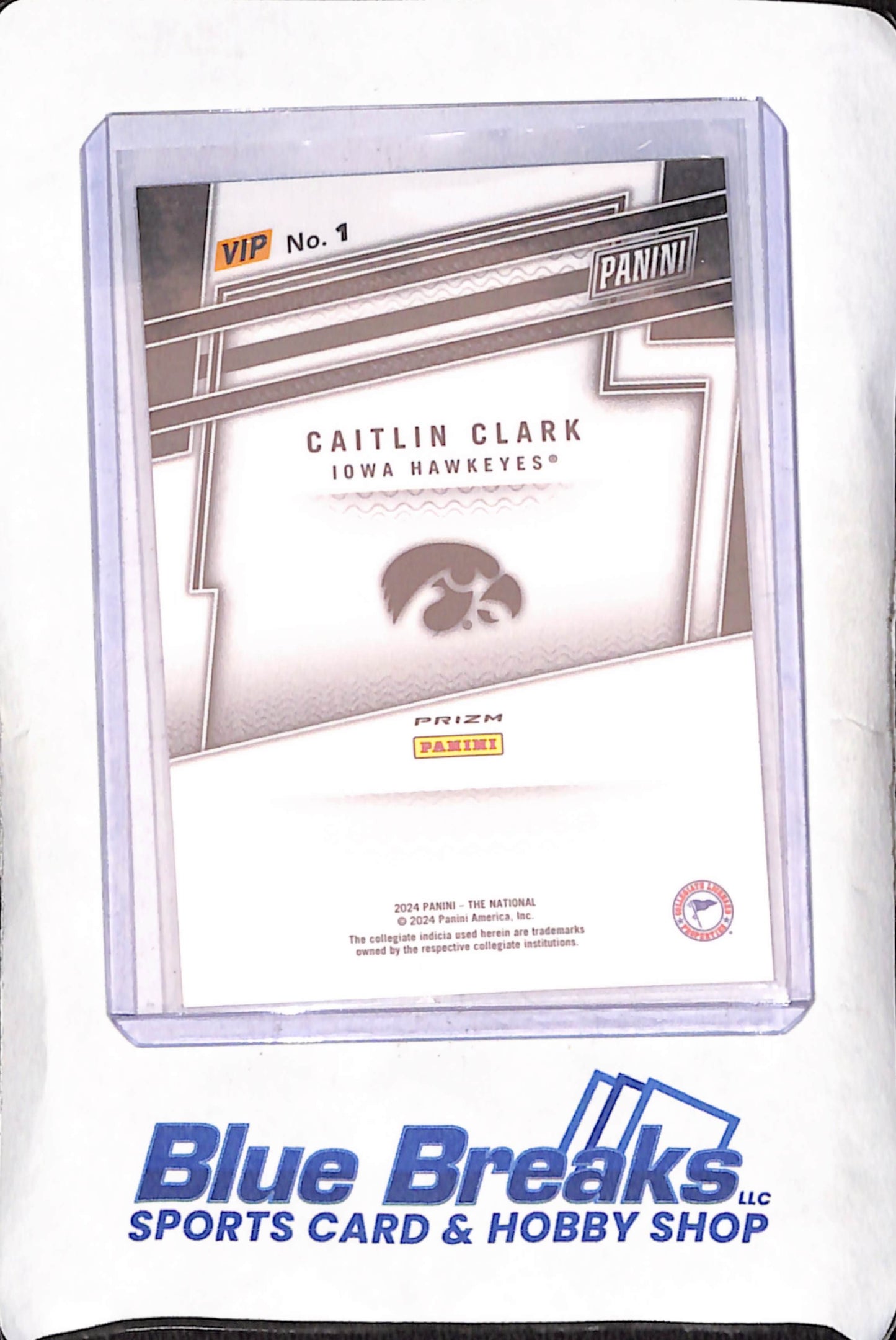2024 Panini National VIP Gold Pack - Caitlin Clark - Prizm - RC - Iowa Hawkeyes - Basketball - #1
