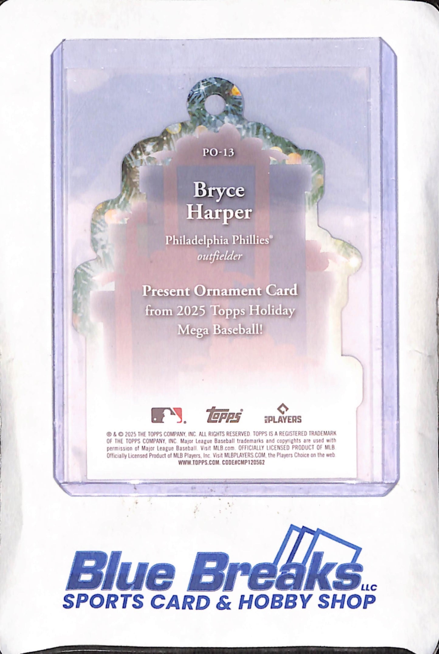 2025 Topps Holiday - Bryce Harper - Ornament - Philadelphia Phillies - Baseball - #PO-13