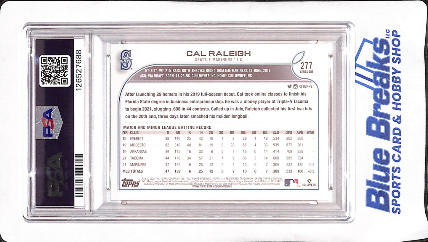2022 Topps Complete Set - Cal Raleigh - Gold Star - RC - PSA 9 - Seattle Mariners - Baseball - #277