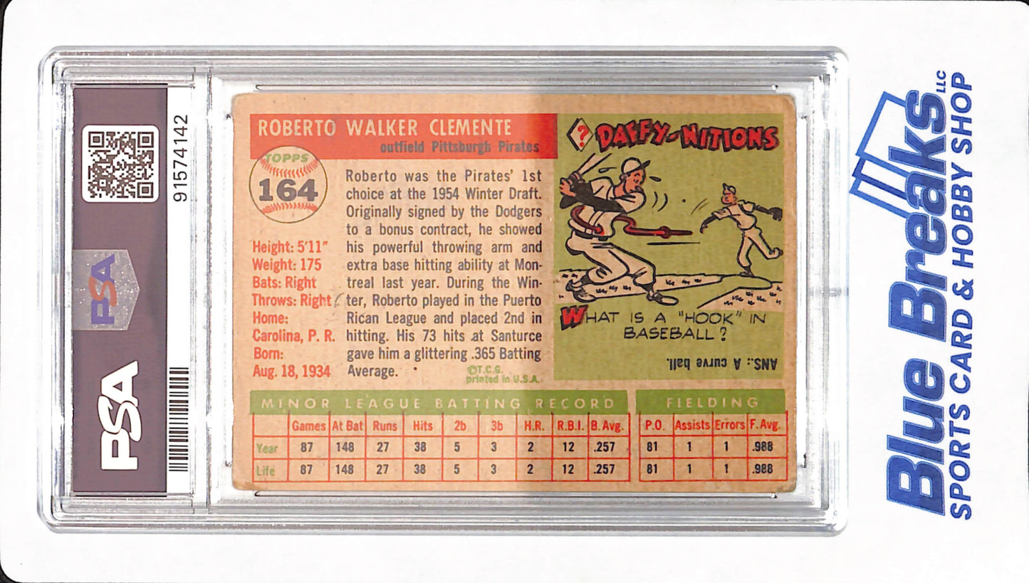 1955 Topps - Roberto Clemente - Baseball - Pittsburgh Pirates - # 164 - PSA 1.5