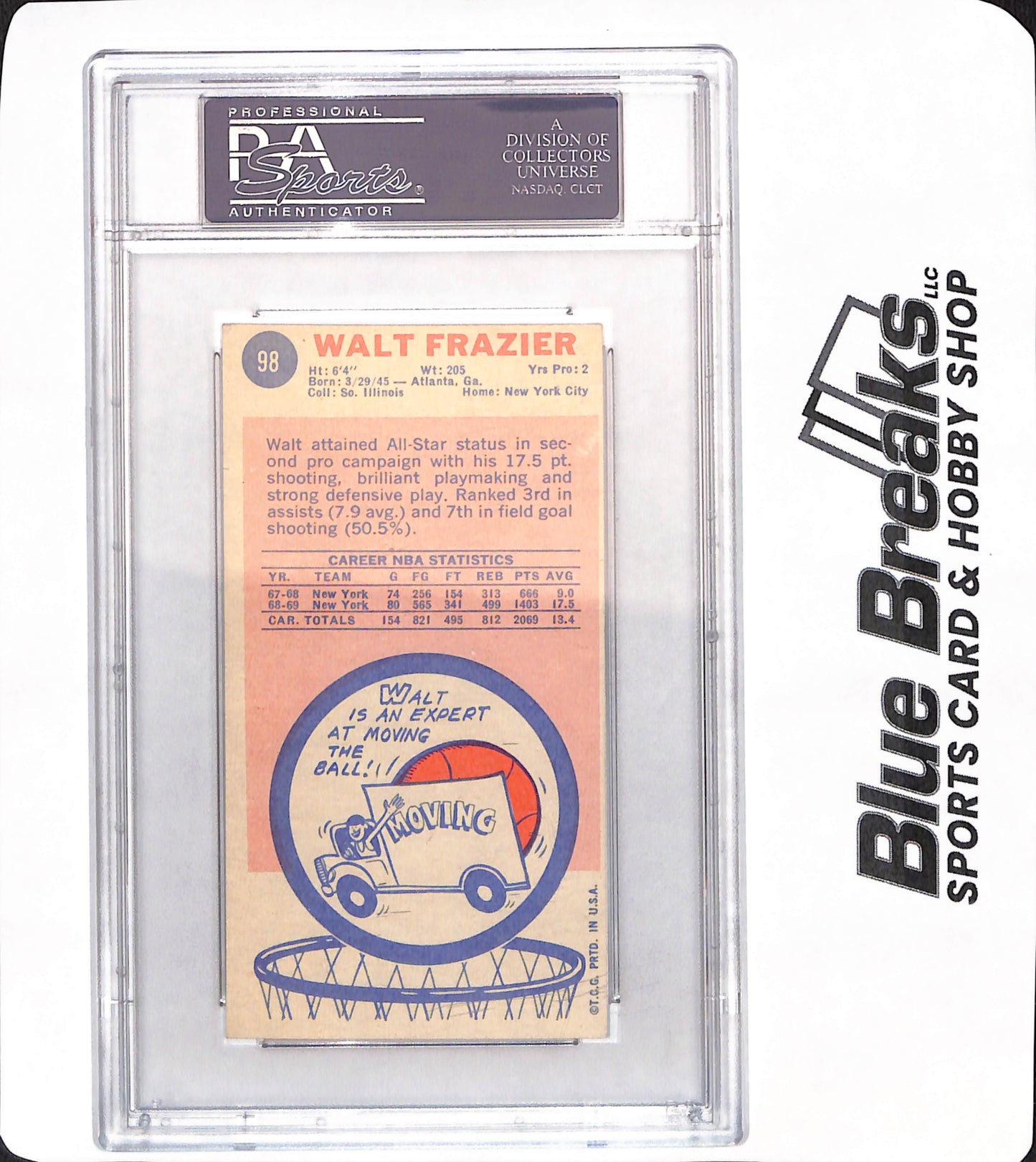 1969 Topps - Walt Frazier - New York Knicks - Basketball - # 98 - PSA 4.5