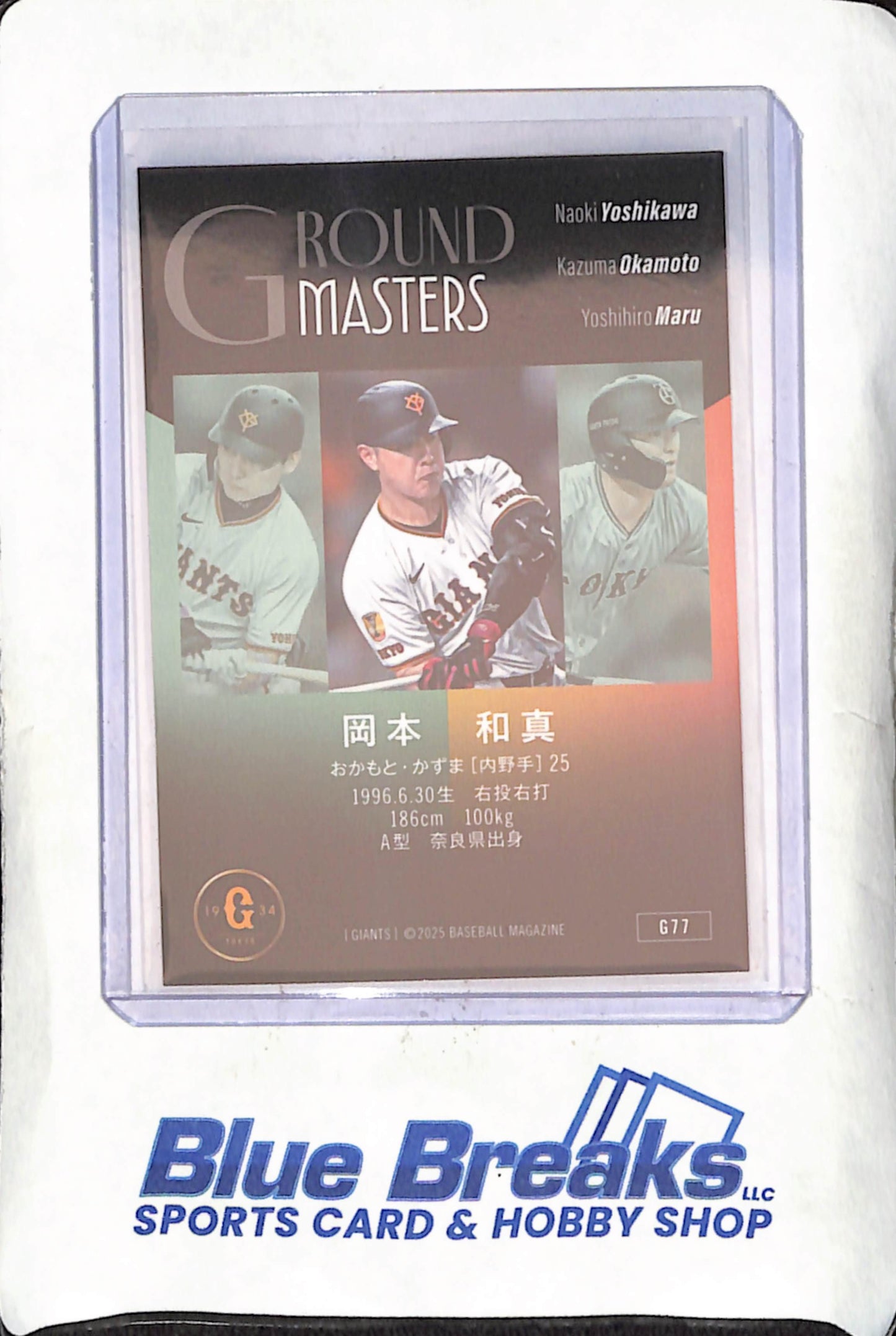 2025 Baseball Magazine - Kazuma Okamoto - Naomi Yoshikawa - Yoshiro Maru - Ground Masters - Yomiuri Giants - Japanese Baseball - #G77